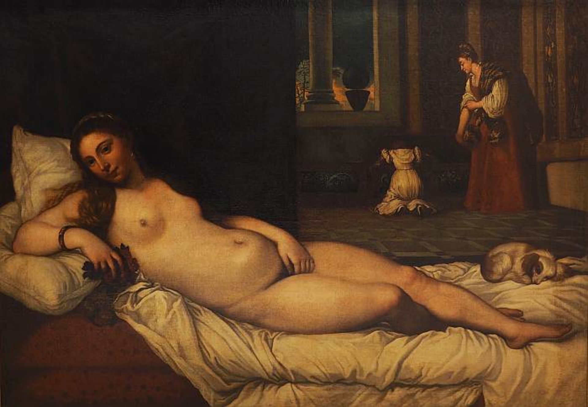 Unbekannter Altmeisterkopist "Die Venus von Urbino".Unbekannter Altmeisterkopist "Die Venus von