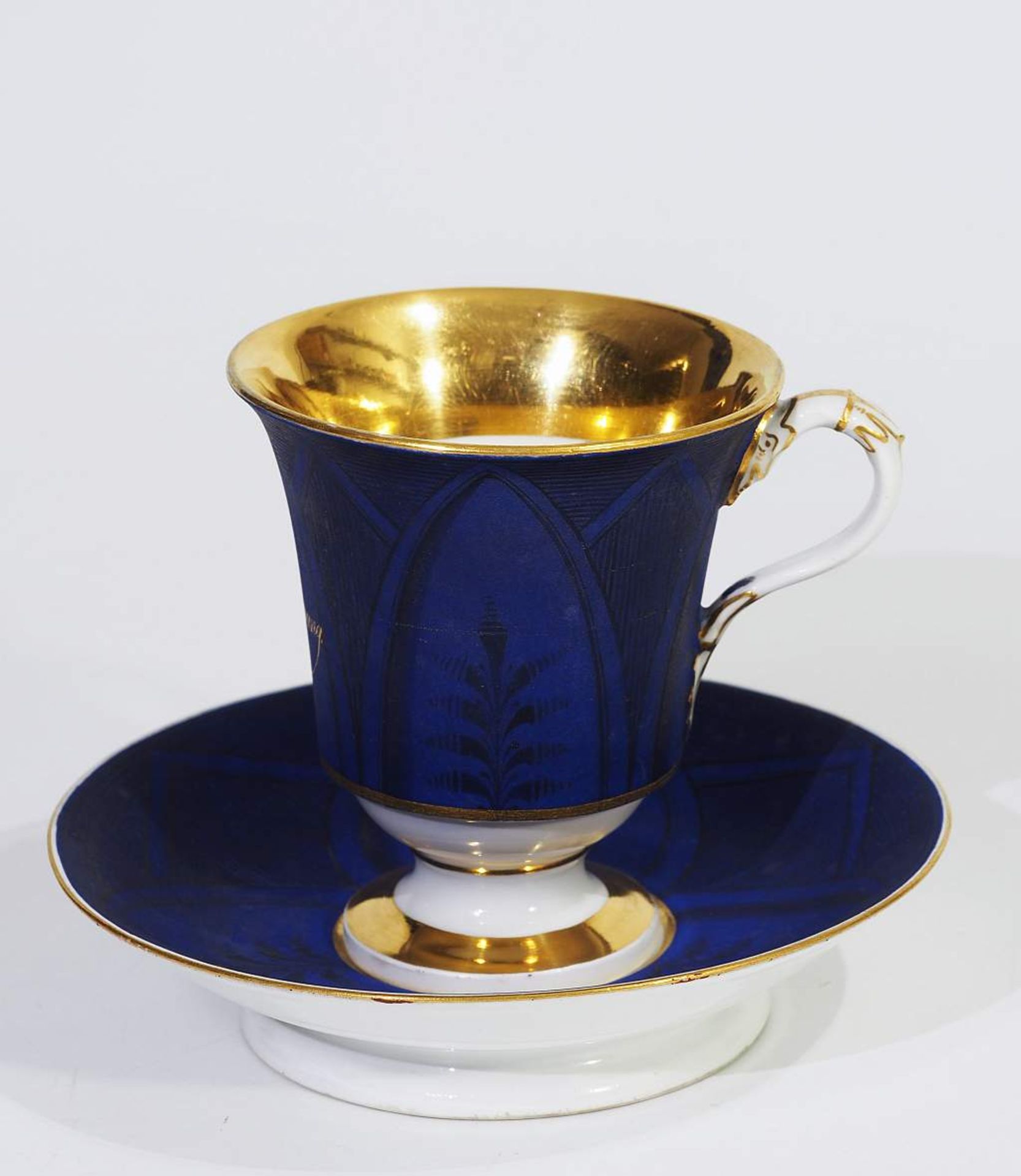 Biedermeier-Tasse, Untertasse. MEISSEN um 1860, 1. Wahl. Biedermeier-Tasse, Untertasse. MEISSEN um - Bild 2 aus 6