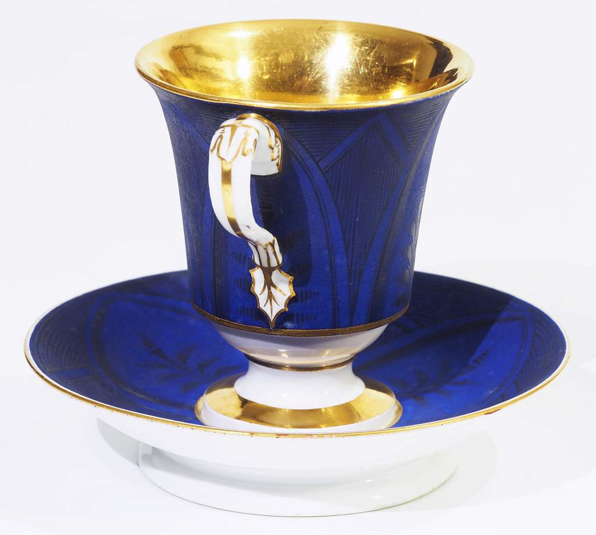 Biedermeier-Tasse, Untertasse. MEISSEN um 1860, 1. Wahl. Biedermeier-Tasse, Untertasse. MEISSEN um - Bild 5 aus 6