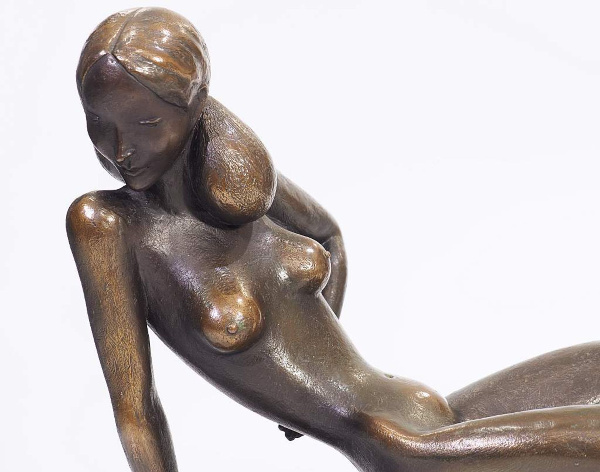 Knieender erotischer Frauenakt. Knieender erotischer Frauenakt. Bronze im - Image 6 of 9