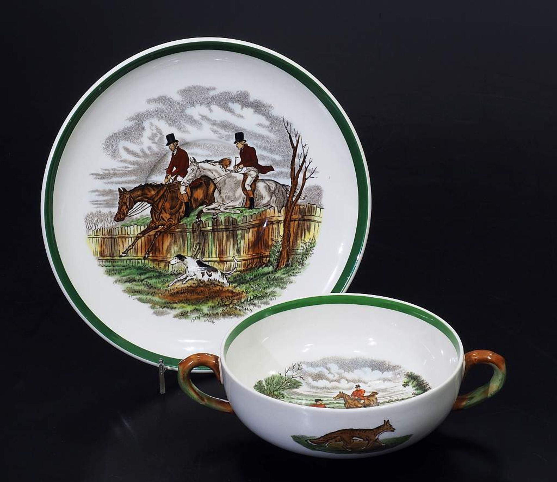 Jagdservice "COPELAND SPODE ENGLAND".Jagdservice "COPELAND SPODE ENGLAND". 20. Jahrhundert. Keramik, - Bild 8 aus 9