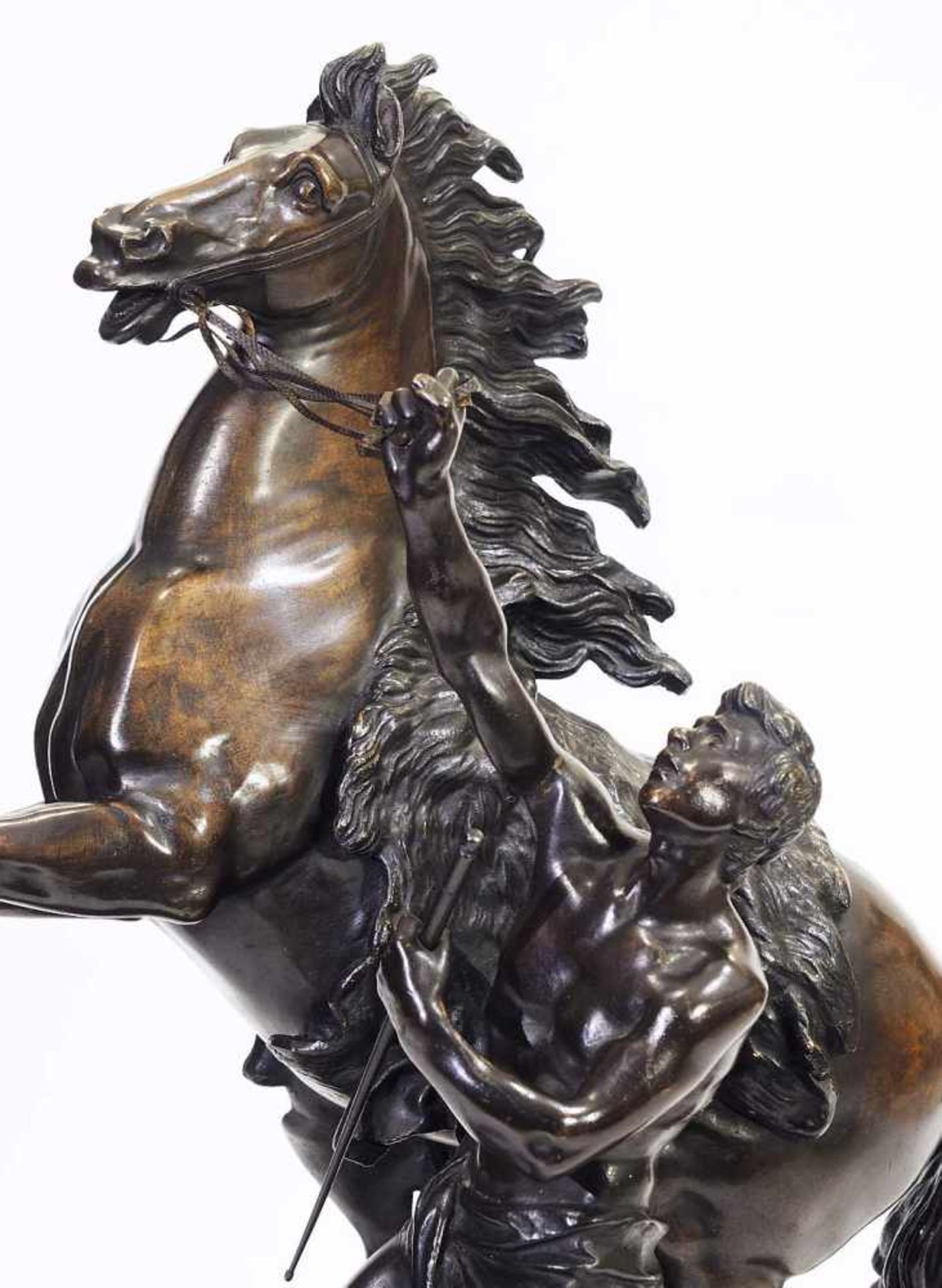 Der Pferdebändiger.Der Pferdebändiger, imposante Skulptur nach dem Vorbild der Marly Pferde von 1745 - Image 6 of 7