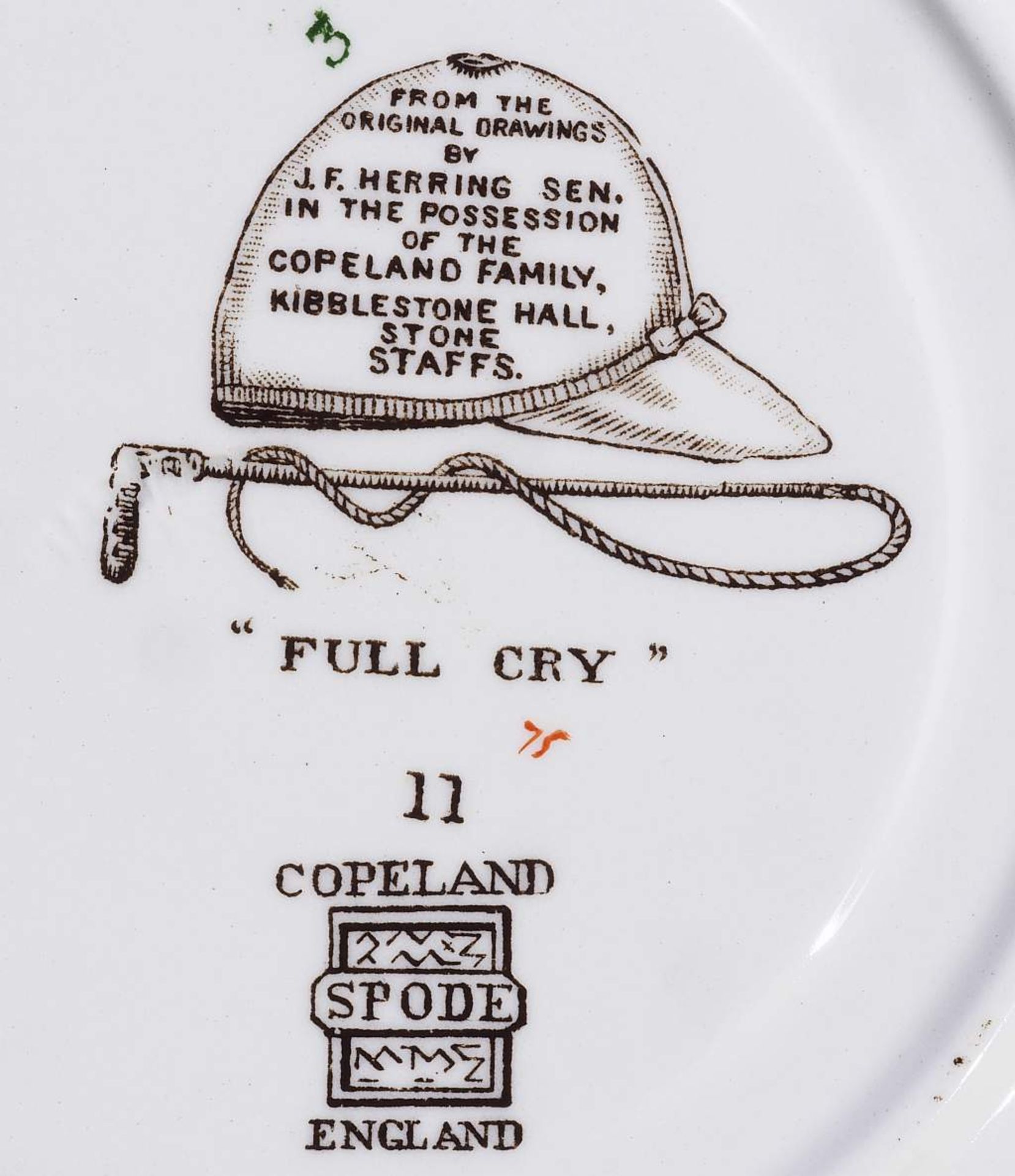 Jagdservice "COPELAND SPODE ENGLAND".Jagdservice "COPELAND SPODE ENGLAND". 20. Jahrhundert. Keramik, - Bild 9 aus 9