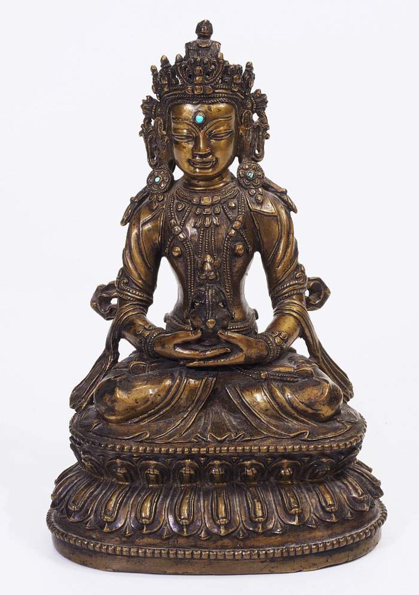 Buddha Dyanibuddha Amitayus. "unendliches Leben". Osttibet ca. 16. Jahrhundert.Buddha Dyanibuddha