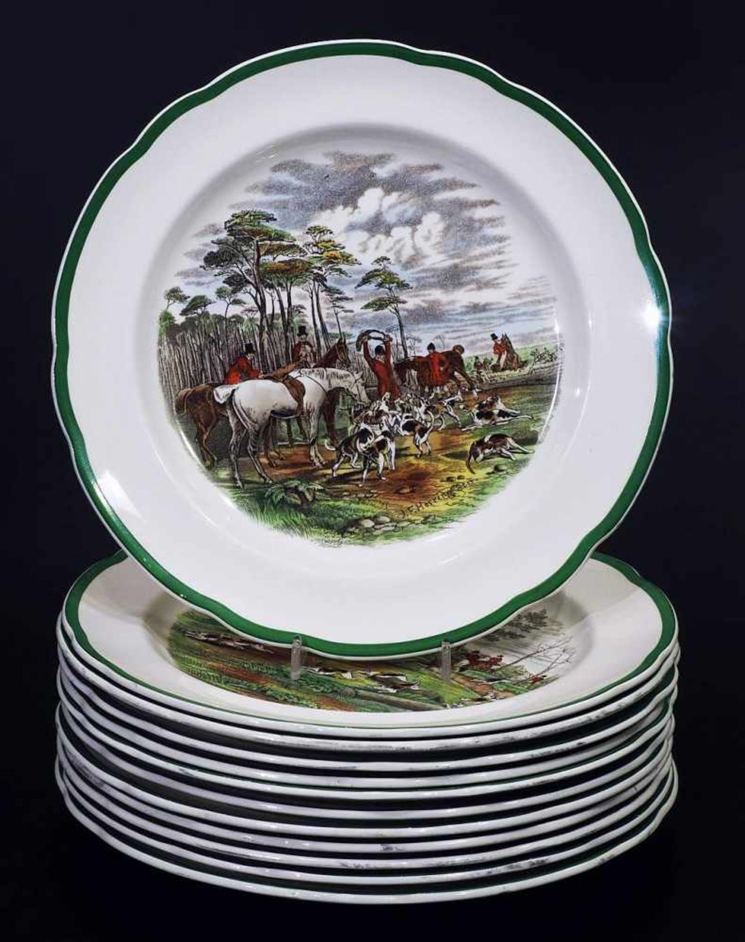 Jagdservice "COPELAND SPODE ENGLAND".Jagdservice "COPELAND SPODE ENGLAND". 20. Jahrhundert. Keramik, - Bild 4 aus 9