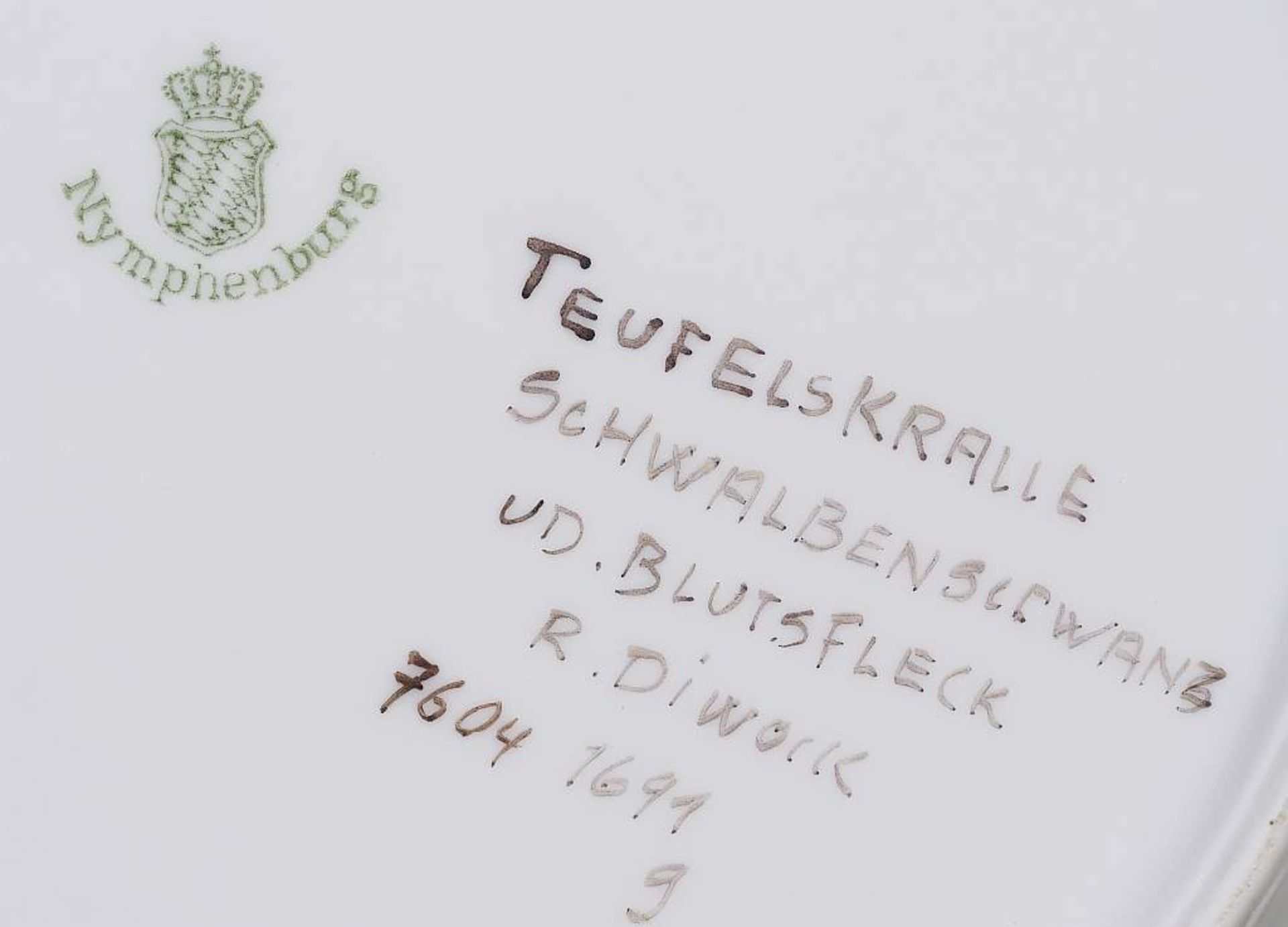 Nymphenburg Zierteller, 4er Satz.Nymphenburg Zierteller, 4er Satz. Entwurf Rudolf Diewock (1890 - Bild 5 aus 5