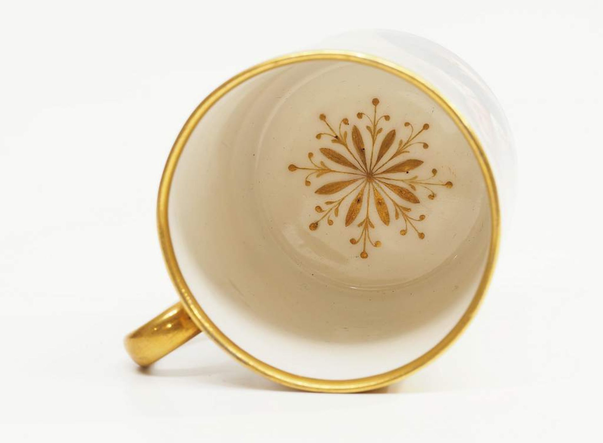 Biedermeier Porträttasse.Biedermeier Porträttasse. Manufaktur GOTHA um 1830 mit roter - Bild 5 aus 7