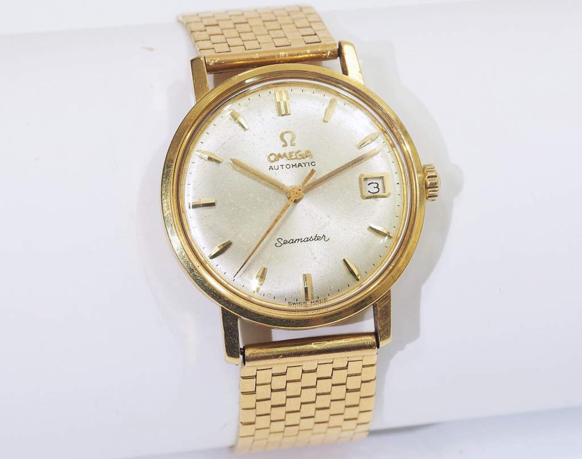 OMEGA Herrenarmbanduhr. 750er Gelbgold. SEAMASTER Automatic OMEGA Herrenarmbanduhr. 750er - Image 2 of 6