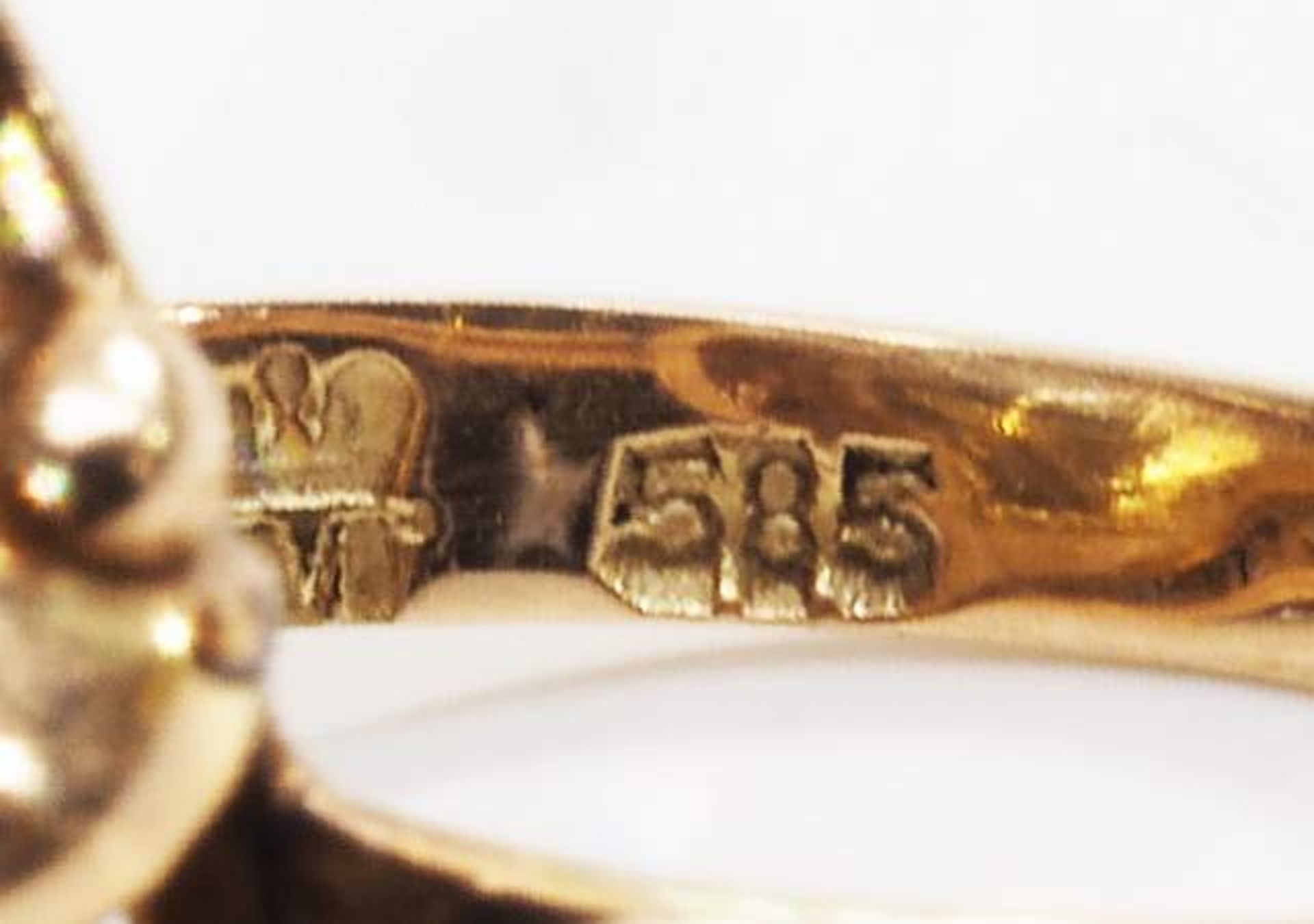 Ring mit Citrin. Ring mit Citrin. 585er Gelbgold. Klassisch Form, ca. 6,2 Gramm Ringgröße 57. - Image 5 of 6
