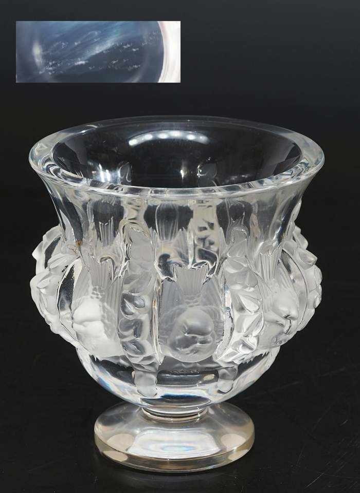 Ziervase "Dampierre", LALIQUE/Frankreich.Ziervase "Dampierre", LALIQUE/Frankreich. 2. Hälfte 20.