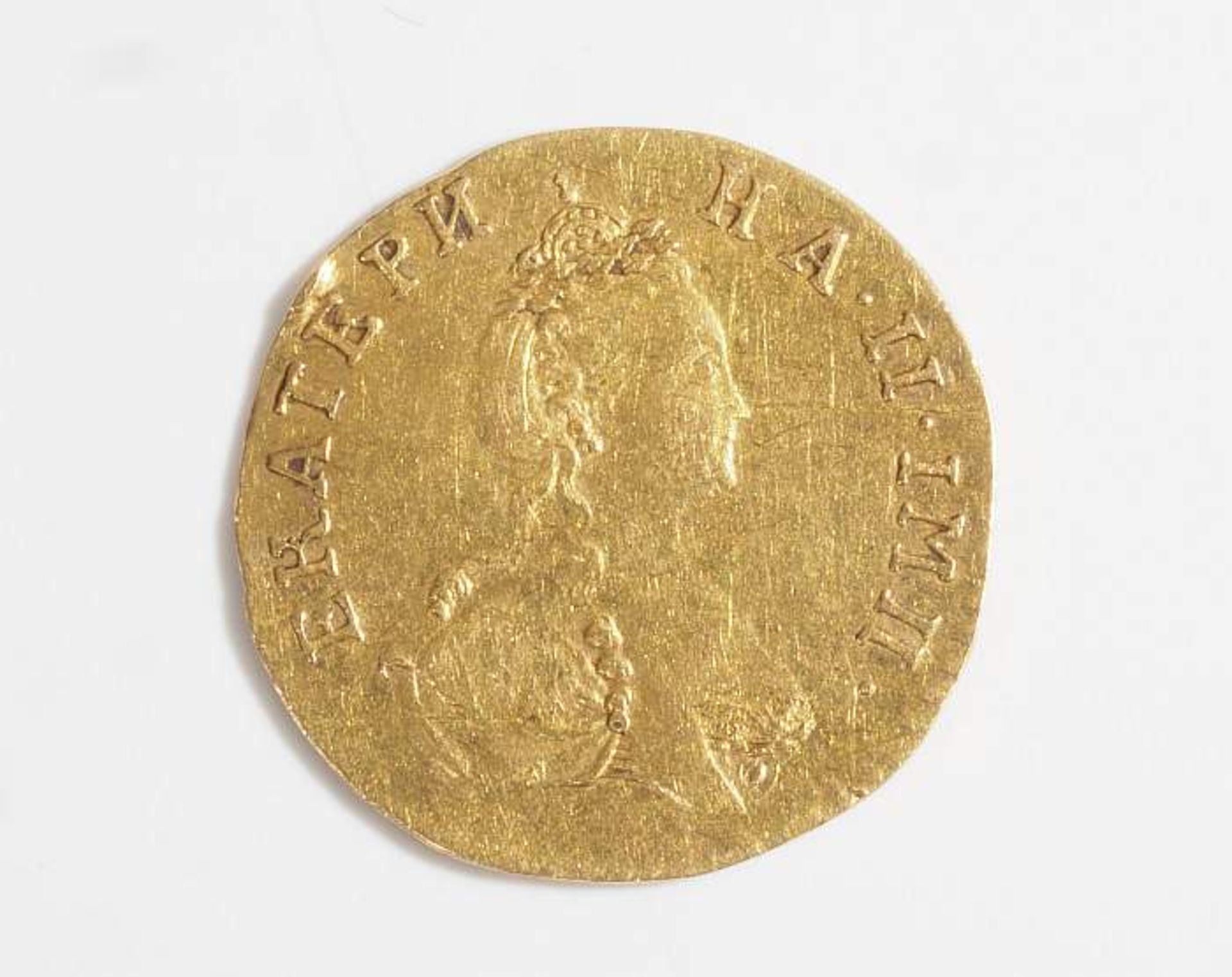 Seltene historische 50 Kopeek (Poltina) Goldmünze, Russland, 1777 - 1778Seltene historische 50