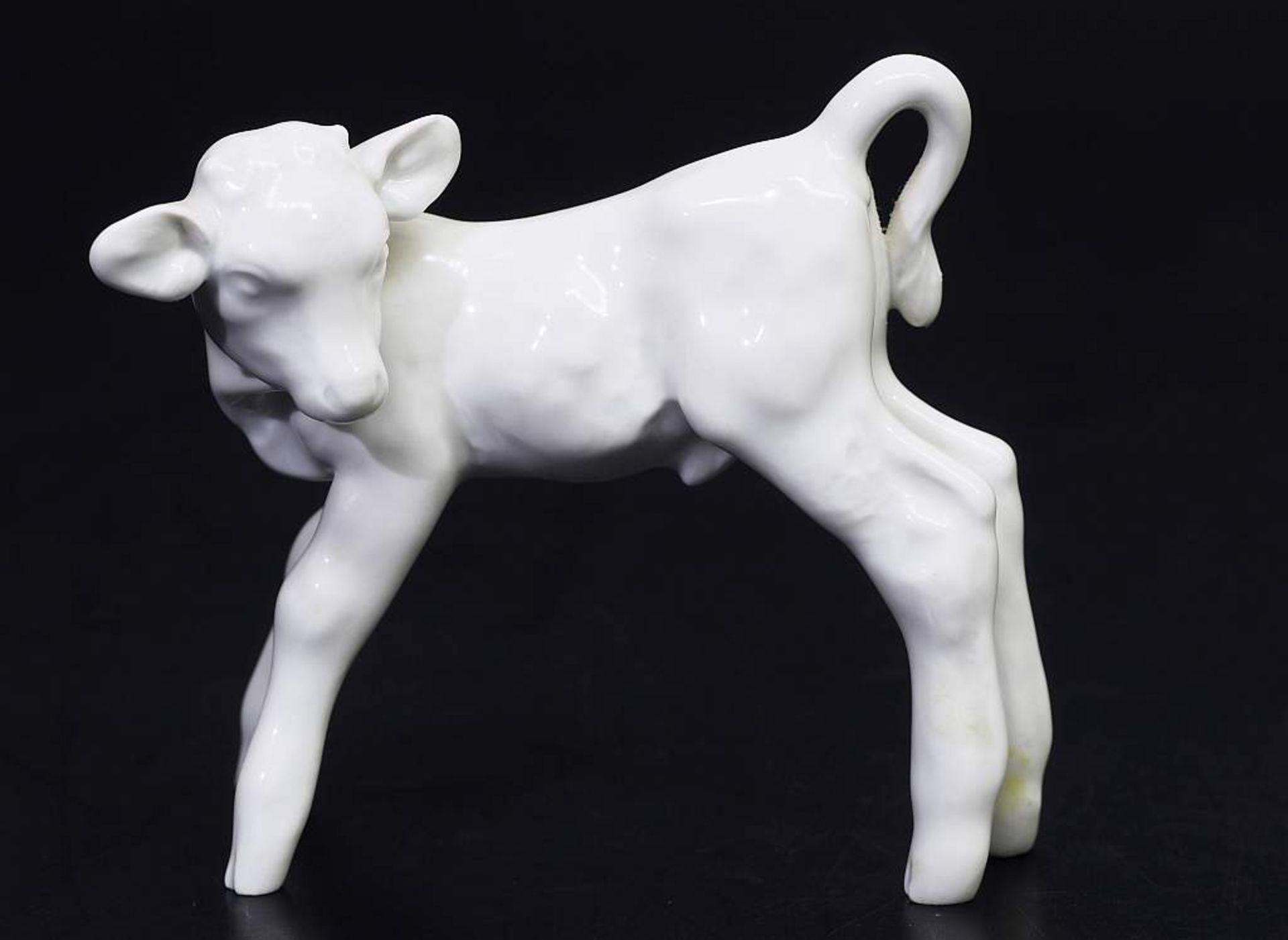 Kleine Tierfigur " Kälbchen". Kleine Tierfigur " Kälbchen". MEISSEN 1935 - 1947. 1. Wah. Modell - Bild 2 aus 6