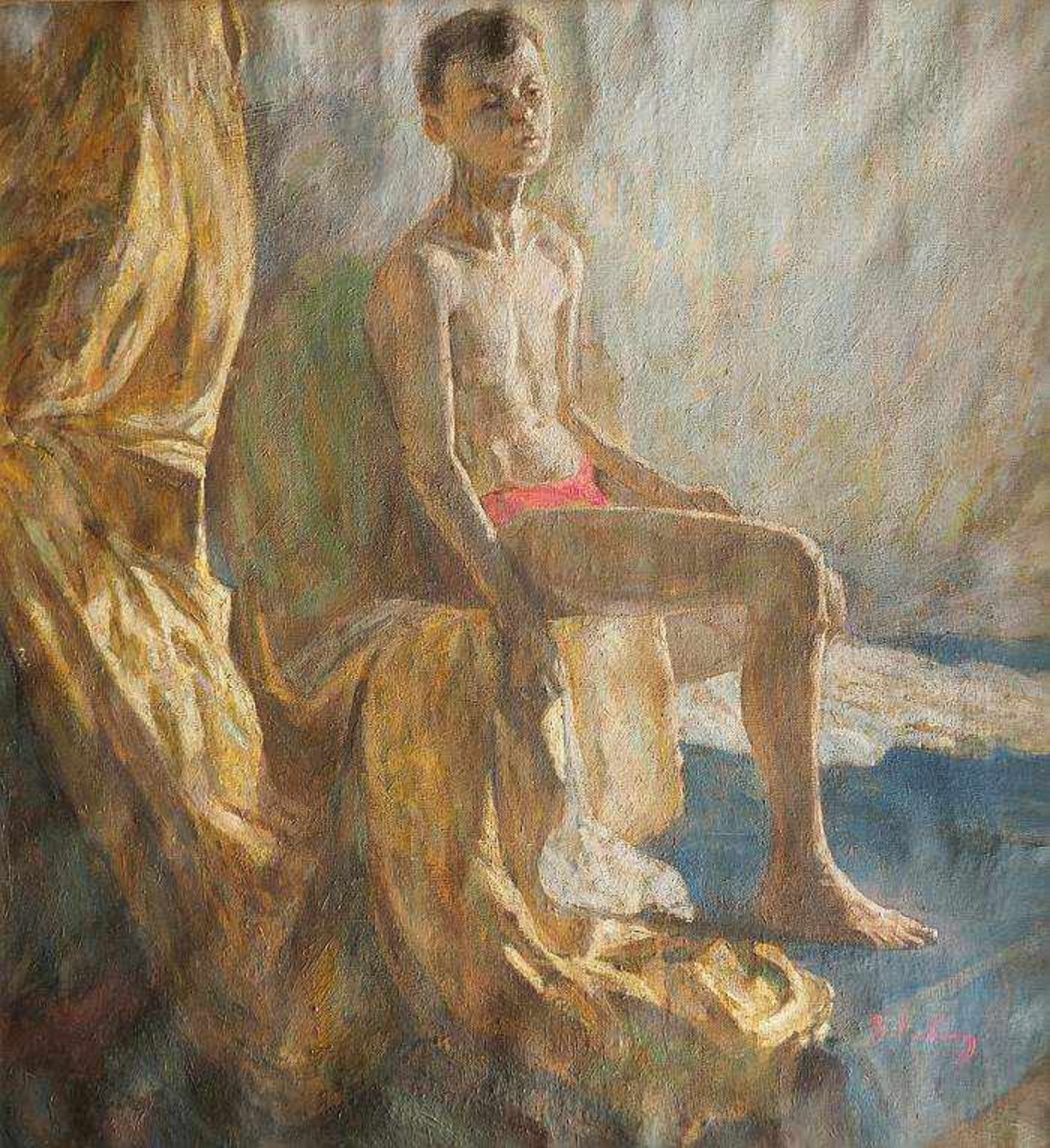 RYABININ, Vasily Borisovich. RYABININ, Vasily Borisovich. 1915 - 2000. Porträt eines sitzenden