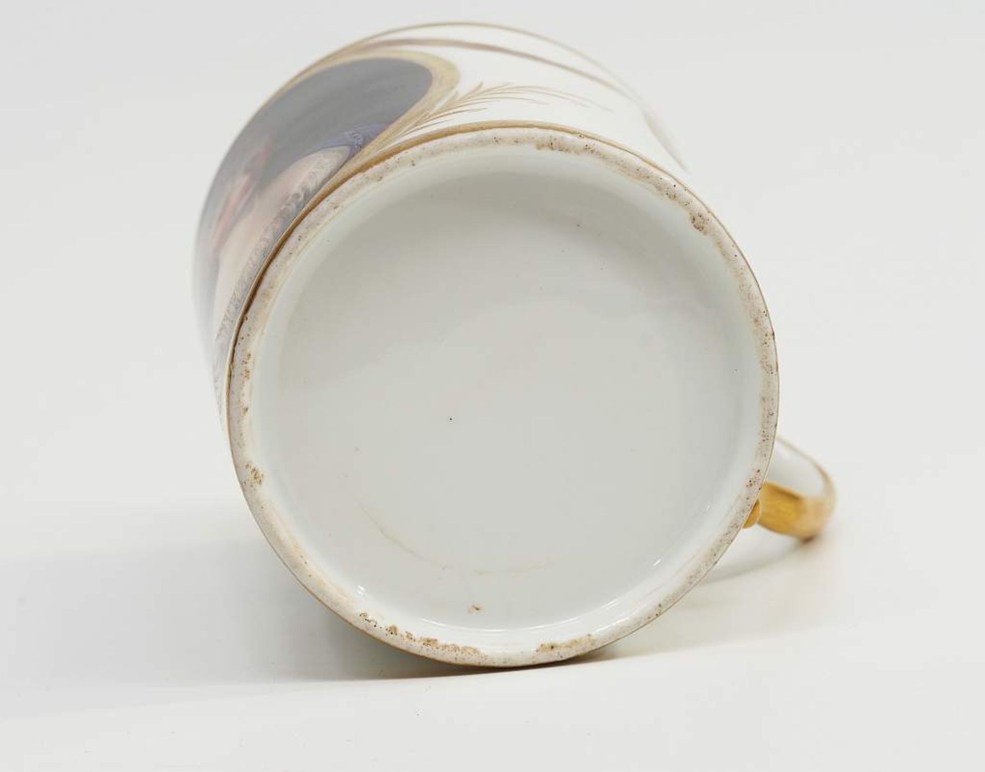 Biedermeier PorträttasseBiedermeier Porträttasse. Wohl Manufaktur GOTHA um 1810. Tasse in - Bild 6 aus 6