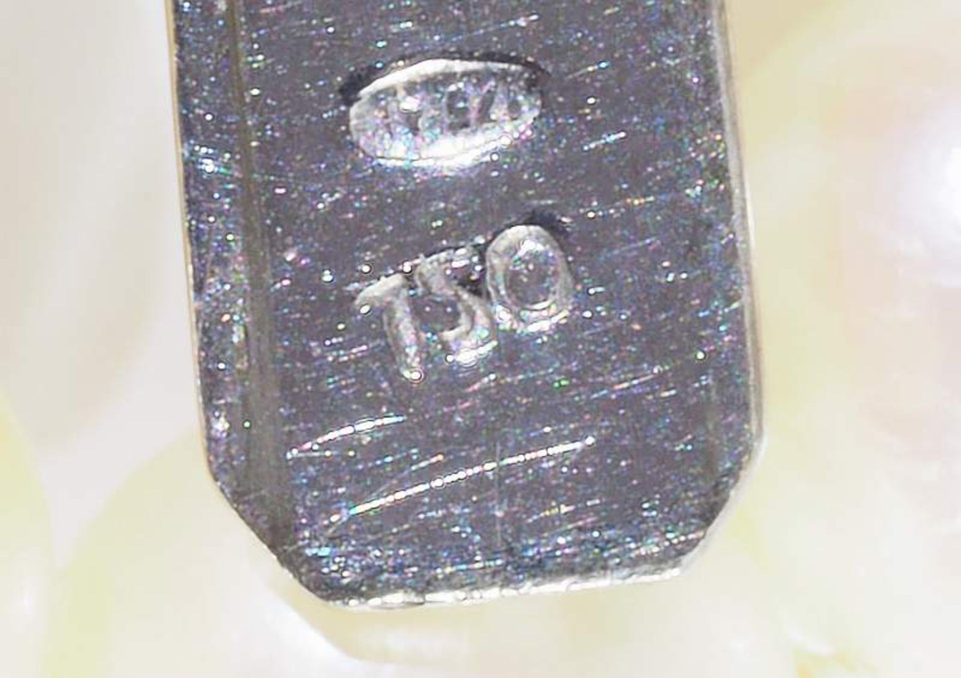 Akoja-Zucht-Perlenkette. Akoja-Zucht-Perlenkette, Schmuckverschluß 750er Weißgold mit Diamanten. - Image 6 of 6