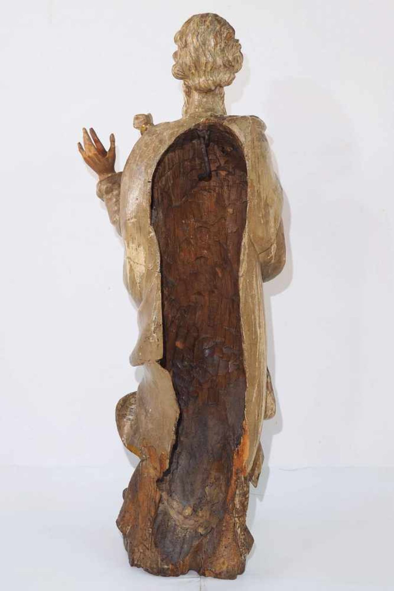 Altarfigur "Apostel", Barock, Süddeutschland 17./18. Jahrhundert. Altarfigur "Apostel", Barock, - Image 5 of 7