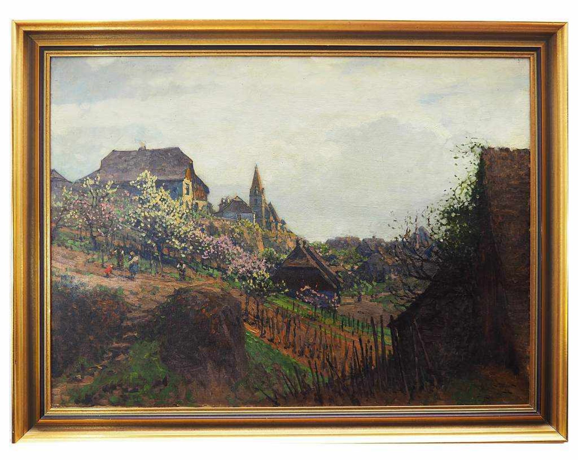 TOMEC, Heinrich. TOMEC, Heinrich. 1863 Prag - 1928 Wien. "In der Wachau". Öl auf Leinwand, - Bild 3 aus 5