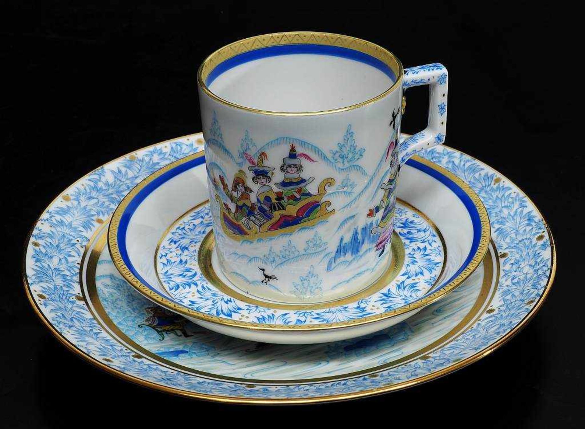 Imperial Porcelan 1744 St. Petersburg. Teeservice, Serie "Winterfreuden".Imperial Porcelan 1744 - Bild 7 aus 12