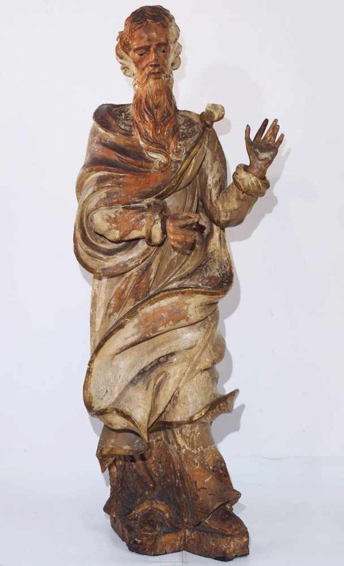 Altarfigur "Apostel", Barock, Süddeutschland 17./18. Jahrhundert. Altarfigur "Apostel", Barock, - Image 2 of 7