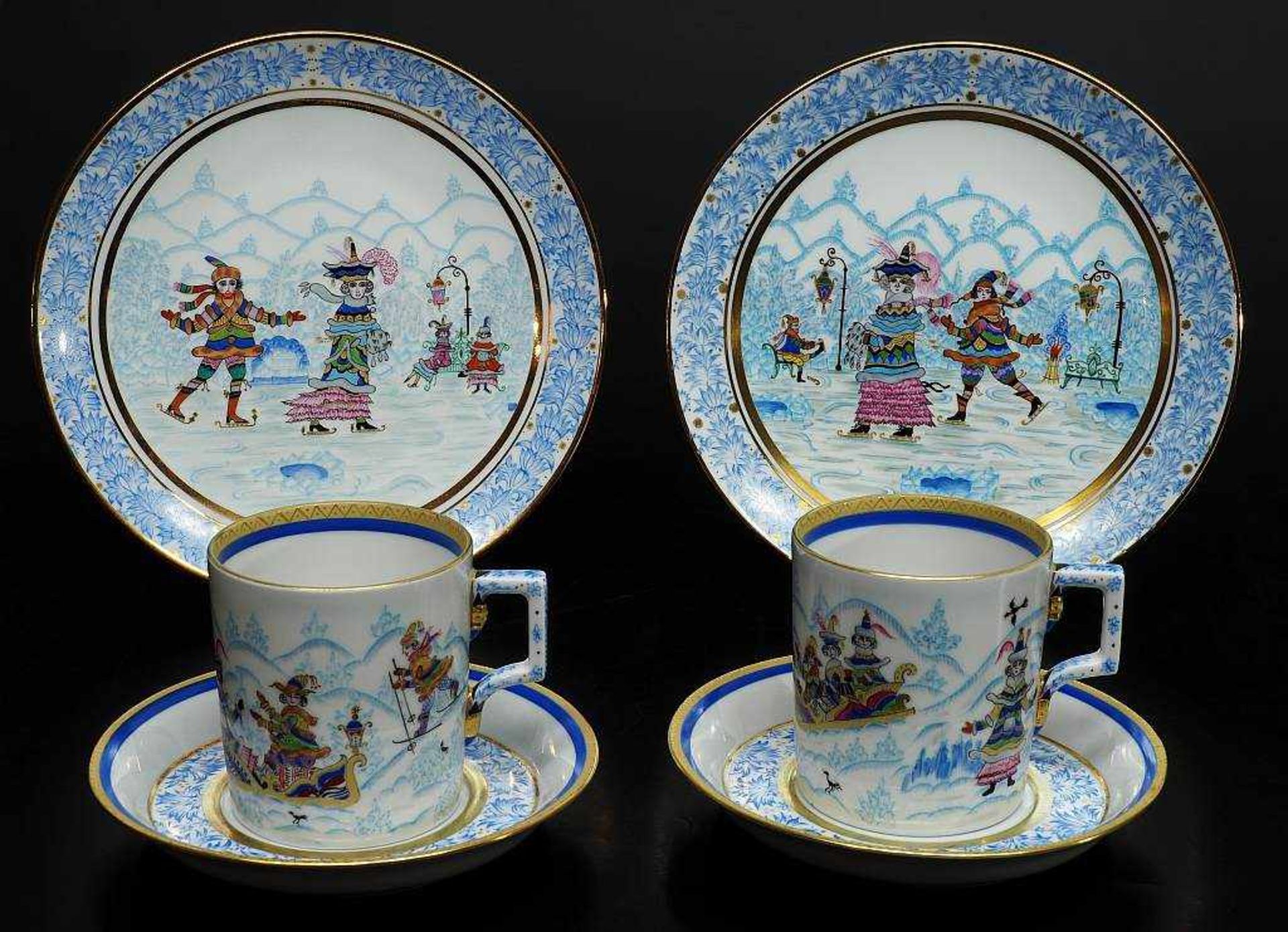 Imperial Porcelan 1744 St. Petersburg. Teeservice, Serie "Winterfreuden".Imperial Porcelan 1744 - Bild 6 aus 12