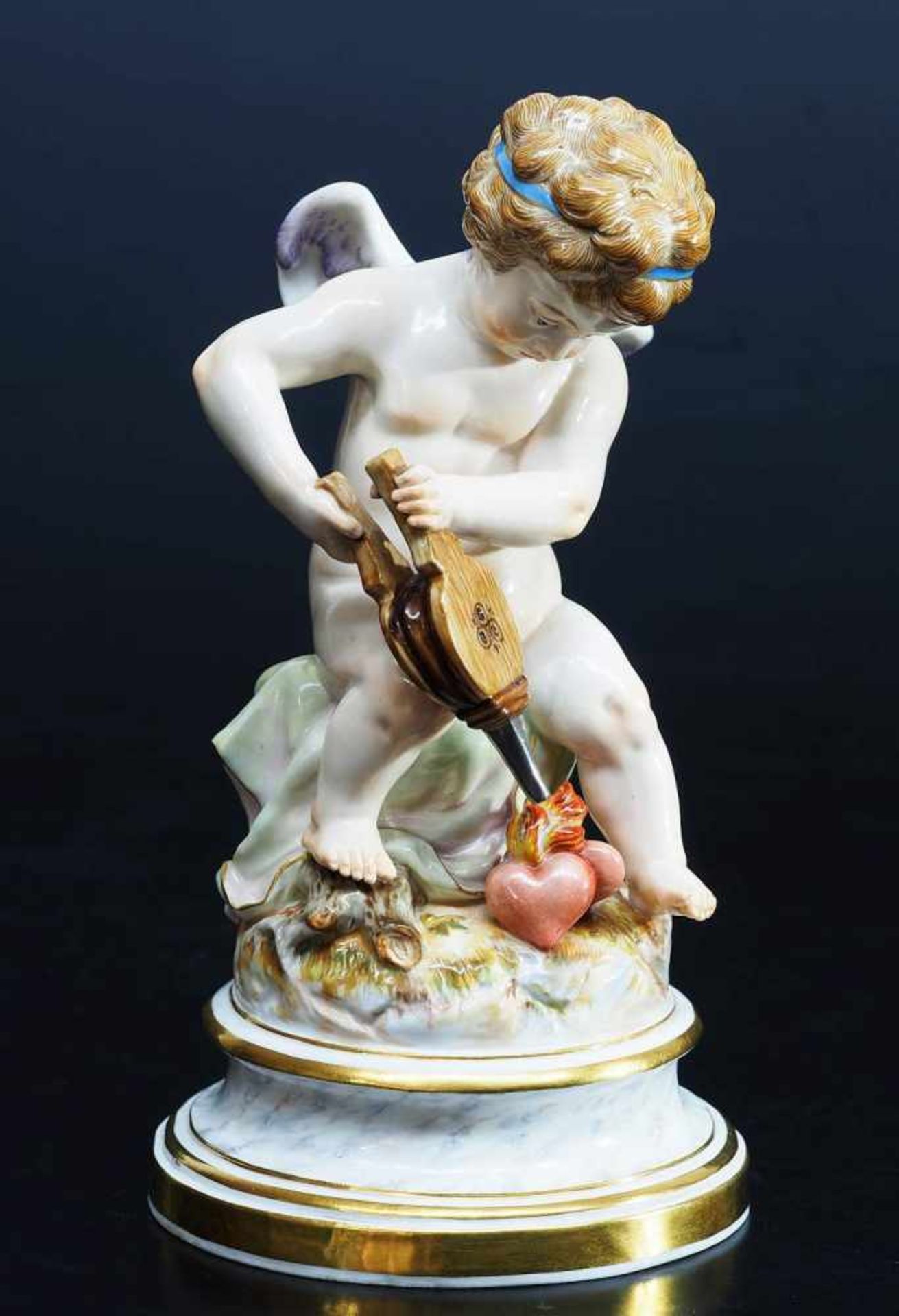 SCHWABE, Heinrich. MEISSEN, um 1880, 1. Wahl. "Amor, Herzfeuer anfachend". SCHWABE, Heinrich. 1847 - Bild 2 aus 7