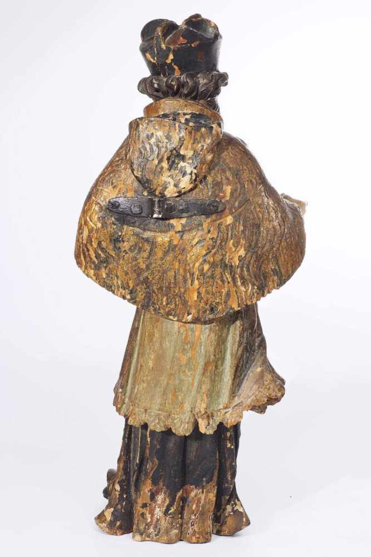 Heiliger Johannes Nepomuk. Heiliger Johannes Nepomuk. 18. Jahrhundert. Holz mit Farb- Silber- und - Bild 4 aus 8