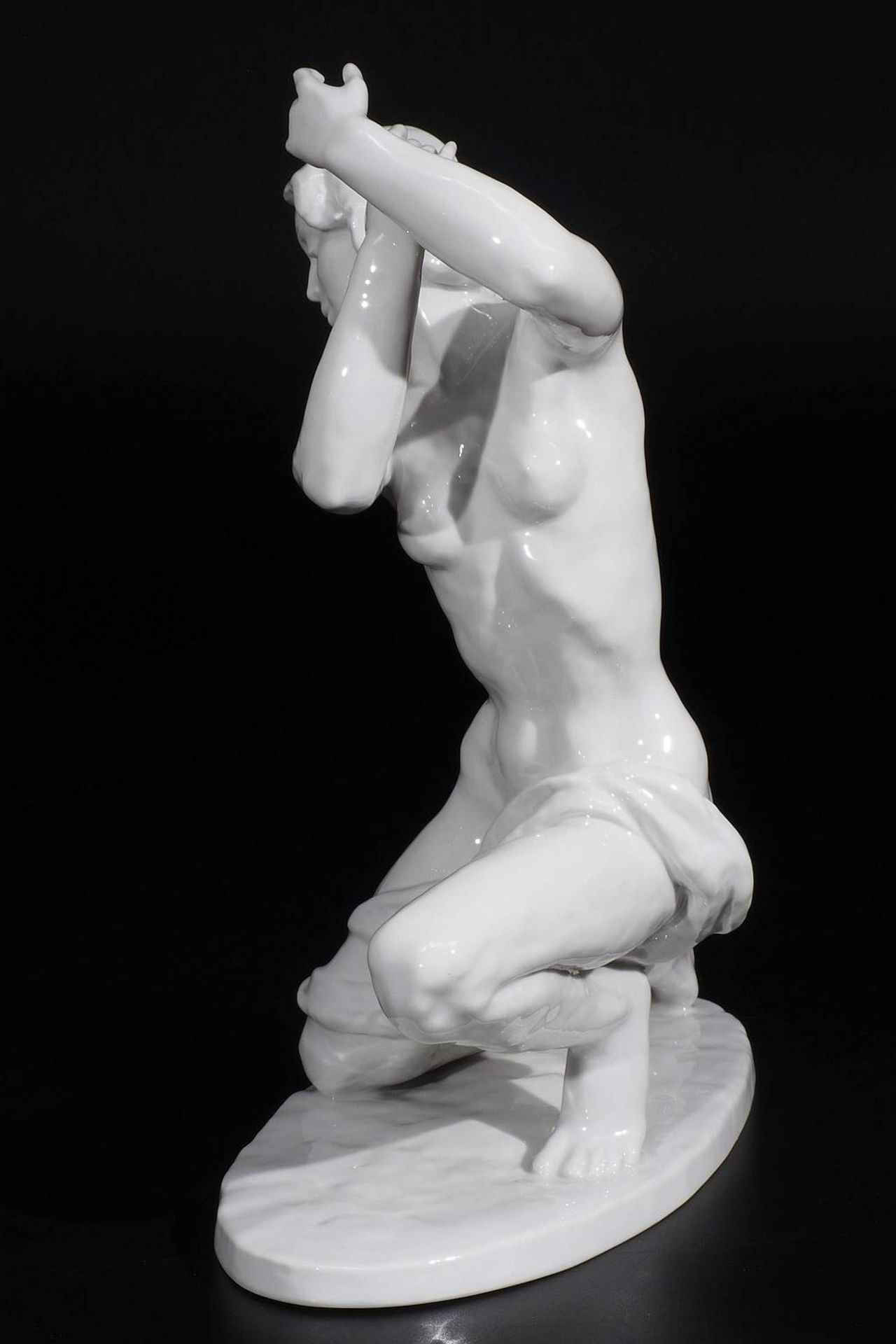 Seltene ROSENTHAL Figurine "LARGO", Ilse Meutner, rechts knieend, auf Ovalsockel. Seltene - Bild 3 aus 9