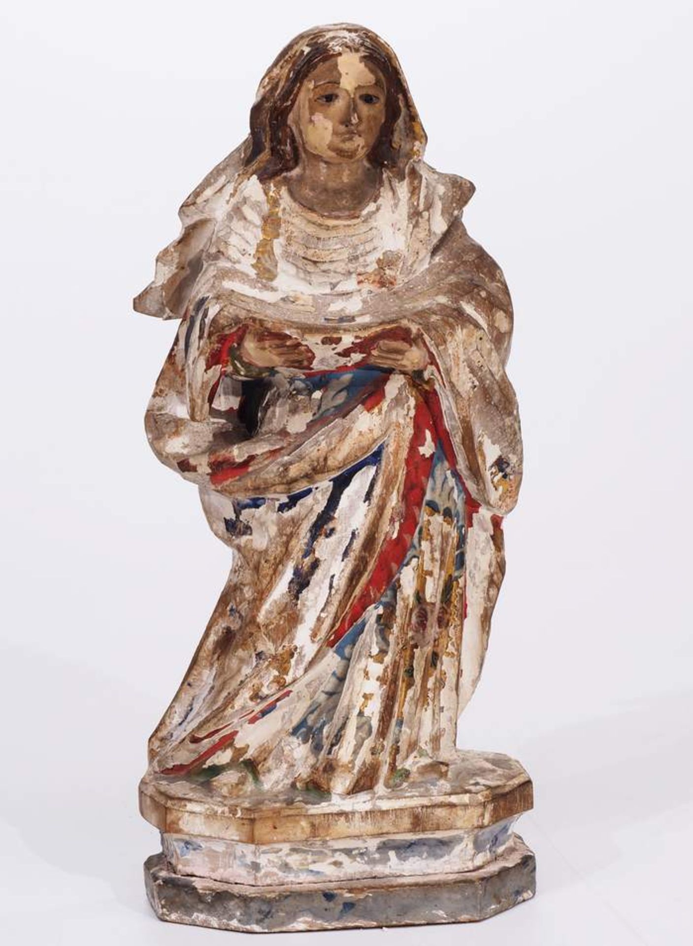 Stehende weibliche Heilige. Stehende weibliche Heilige. Süd-Italien, 18. Jahrhundert. Holz