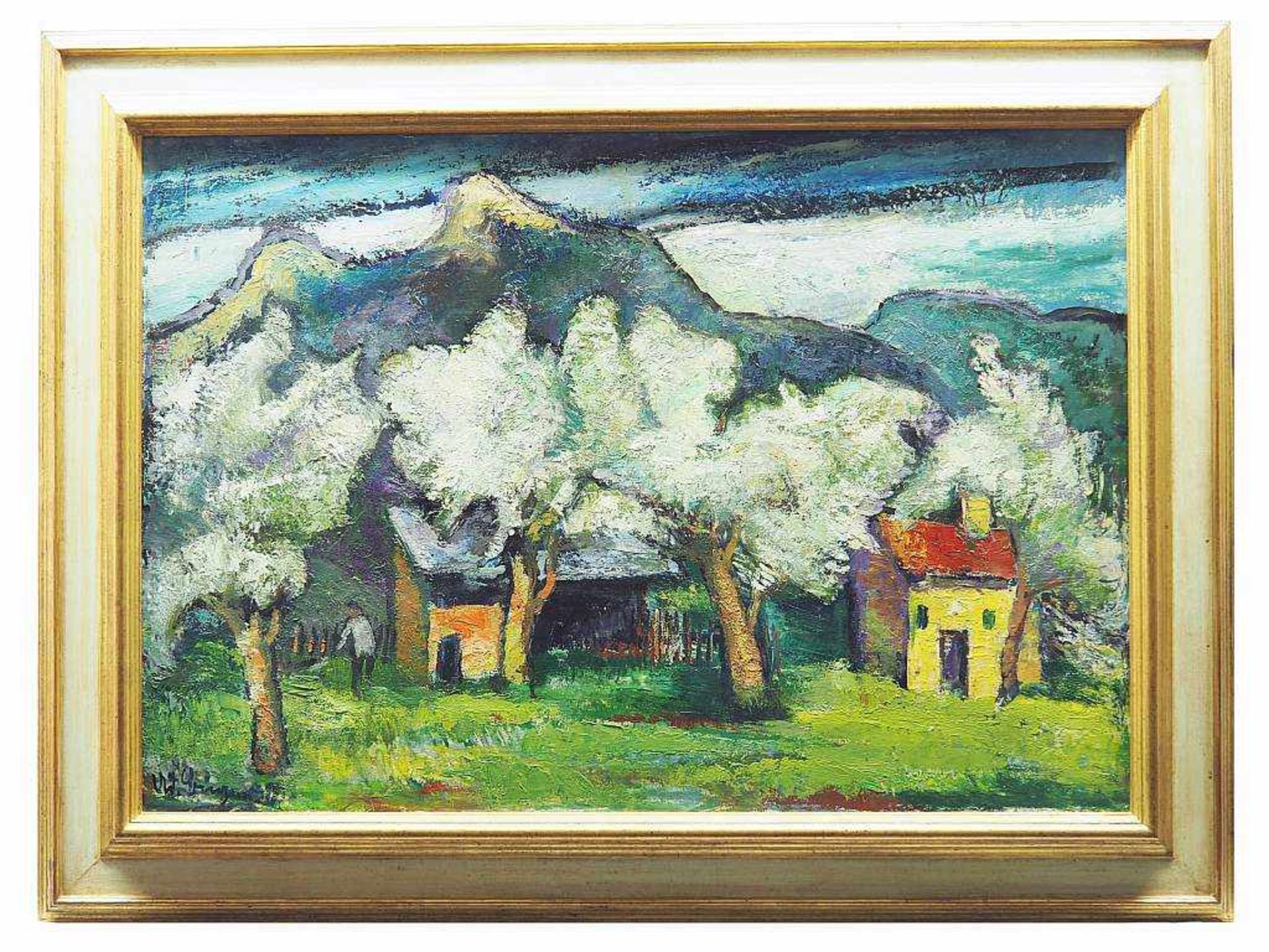 BÜGER, Adolf. BÜGER, Adolf. 1885 München - 1966 ebenda. Expressive Frühlingslandschaft vor - Bild 3 aus 5