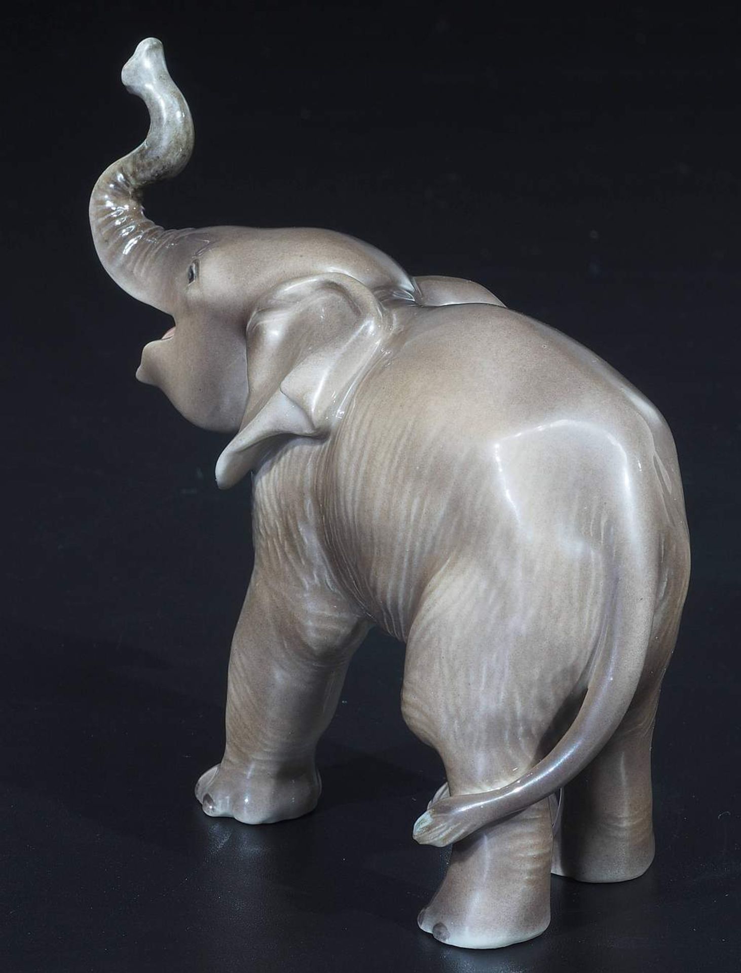 Seltene Tierfigur "Elefant, trompetend". ALLACH München. Sehr seltene Tiefigur "Elefant, - Bild 4 aus 7