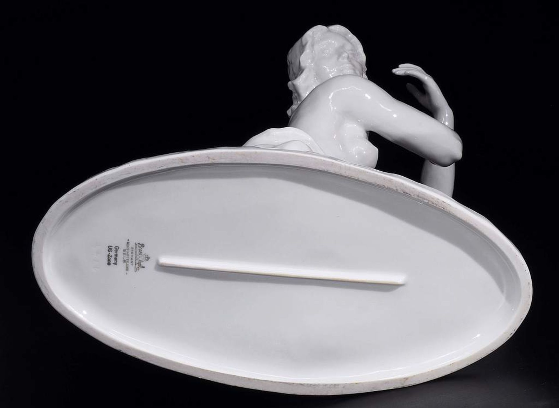 Seltene ROSENTHAL Figurine "LARGO", Ilse Meutner, rechts knieend, auf Ovalsockel. Seltene - Bild 7 aus 9