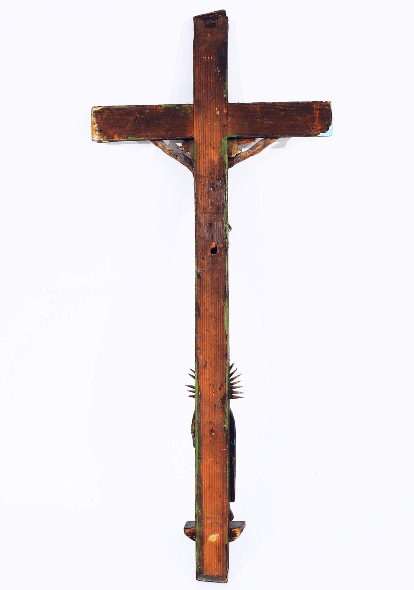 Christus am Kreuz.Christus am Kreuz. Alpenländisch, 19. Jahrhundert. Drei-Nagel-Typus (Nägel - Bild 5 aus 5