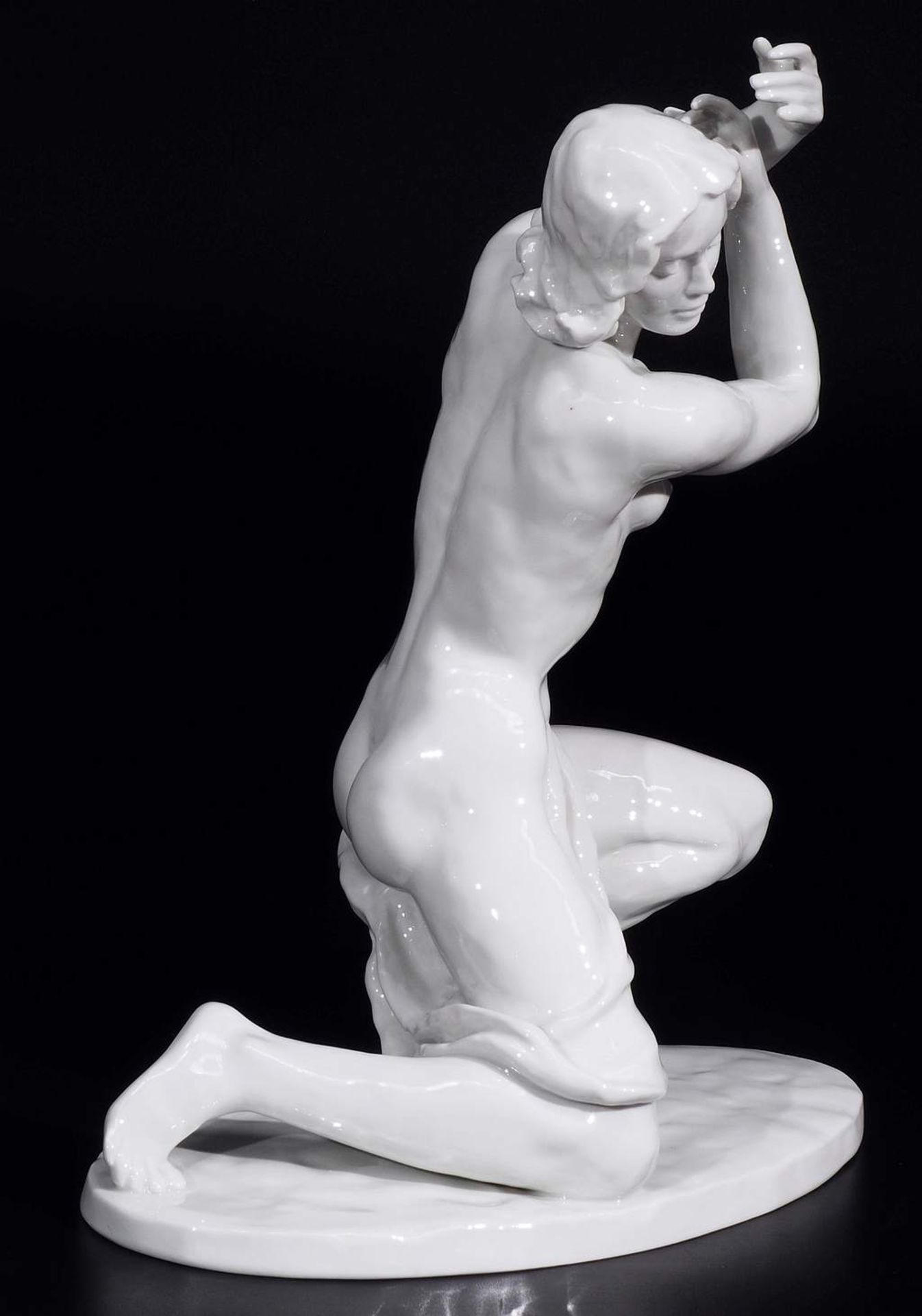 Seltene ROSENTHAL Figurine "LARGO", Ilse Meutner, rechts knieend, auf Ovalsockel. Seltene - Bild 6 aus 9