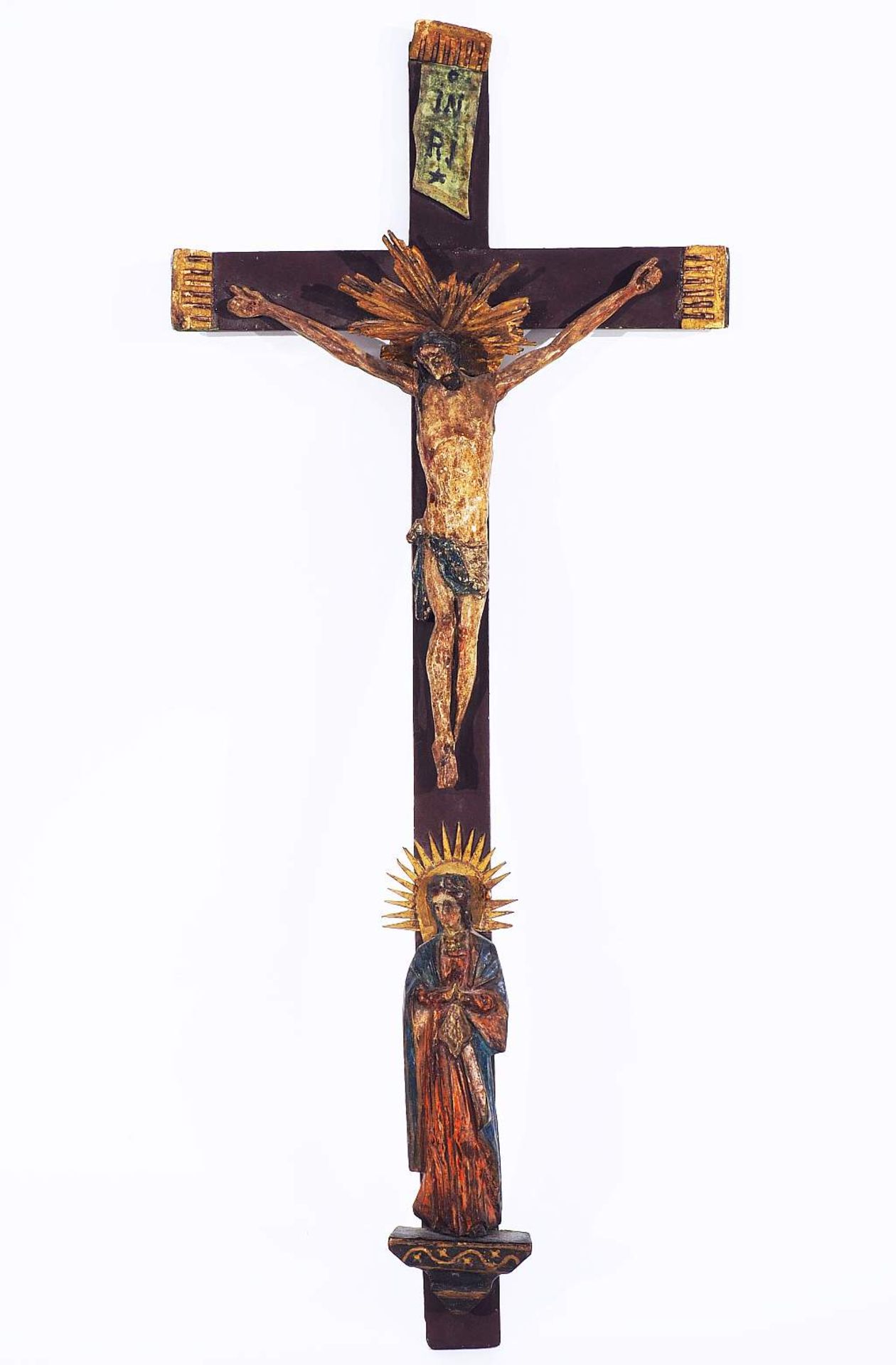 Christus am Kreuz.Christus am Kreuz. Alpenländisch, 19. Jahrhundert. Drei-Nagel-Typus (Nägel - Bild 2 aus 5