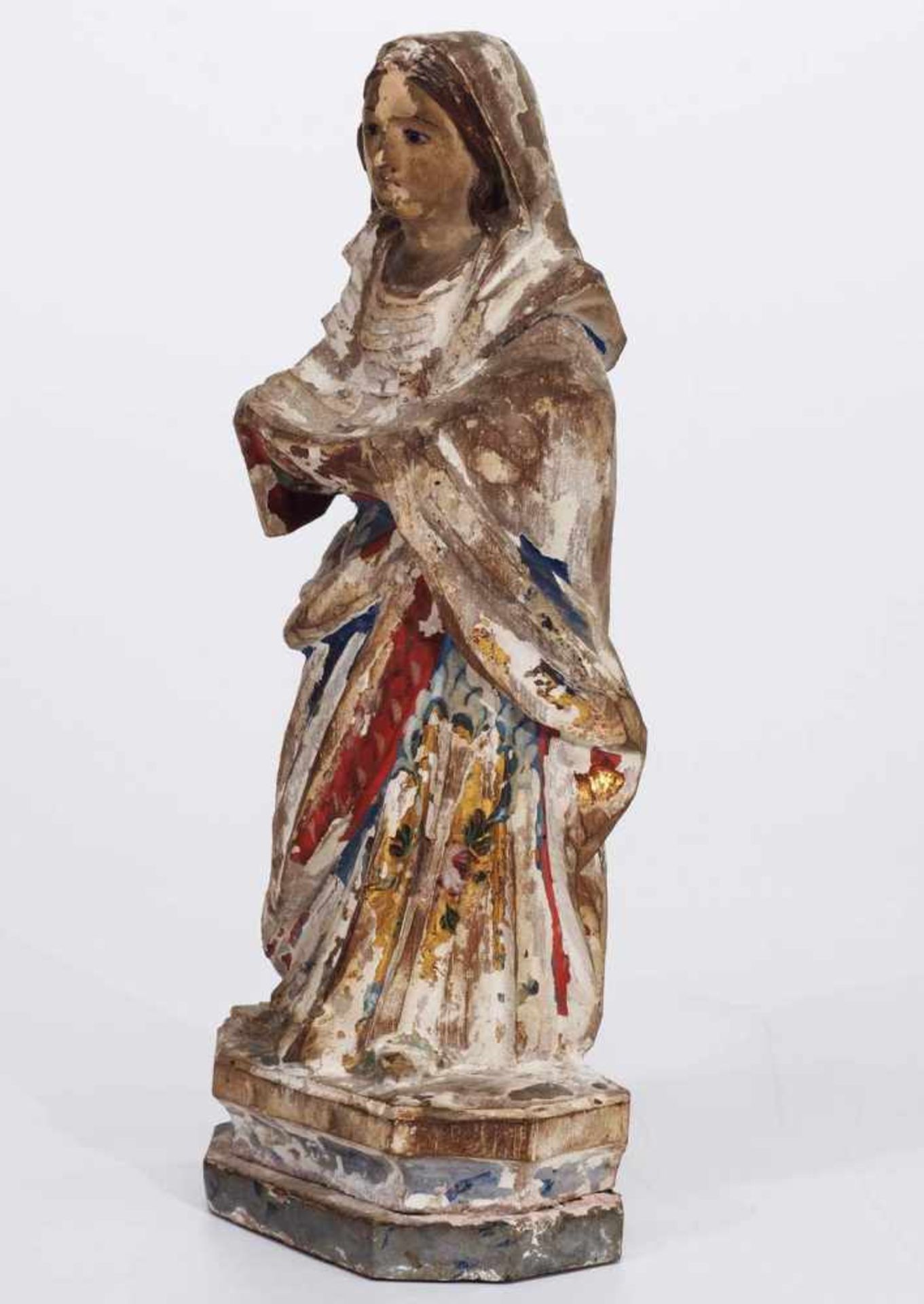 Stehende weibliche Heilige. Stehende weibliche Heilige. Süd-Italien, 18. Jahrhundert. Holz - Bild 5 aus 6