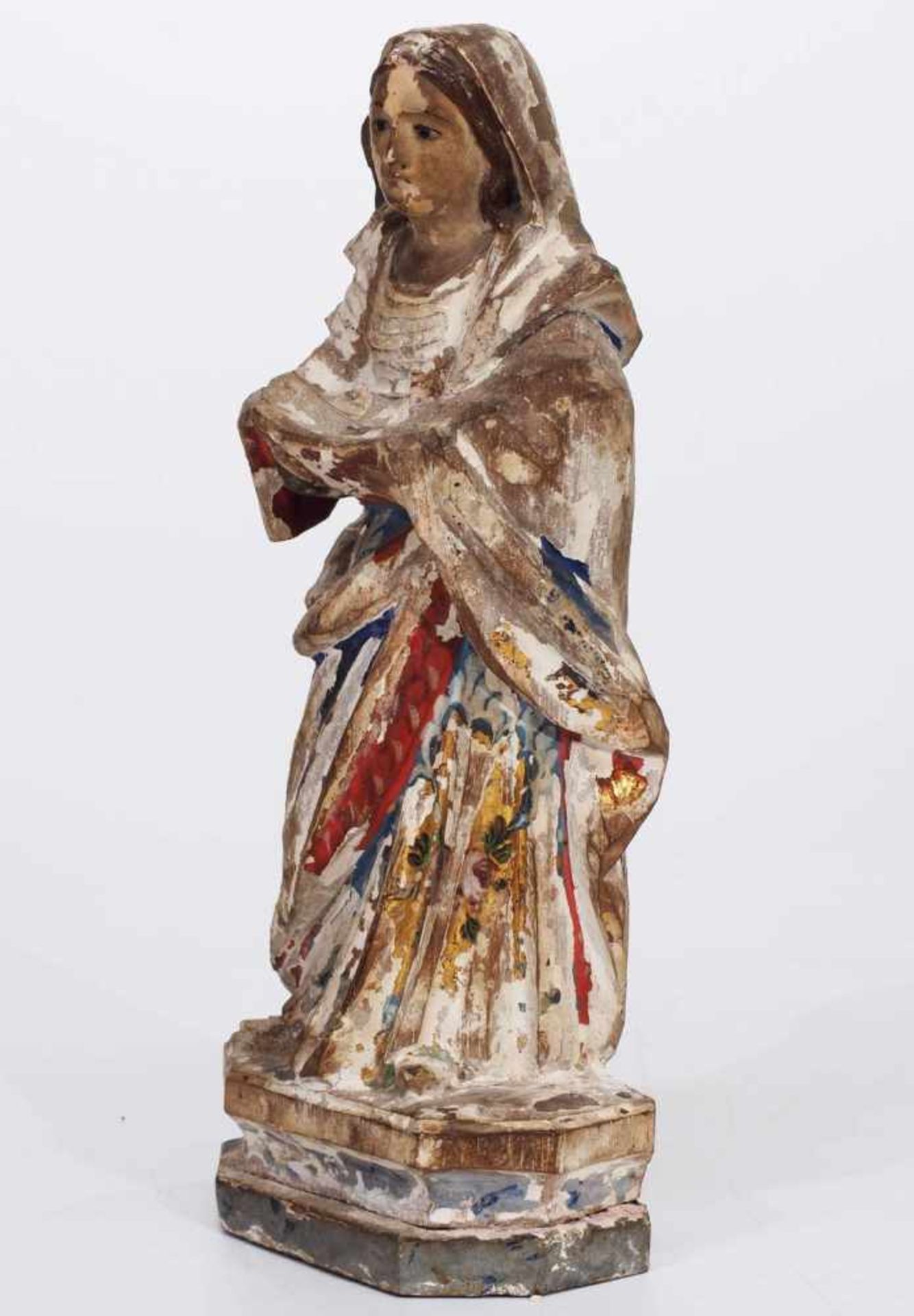 Stehende weibliche Heilige. Stehende weibliche Heilige. Süd-Italien, 18. Jahrhundert. Holz - Bild 3 aus 6