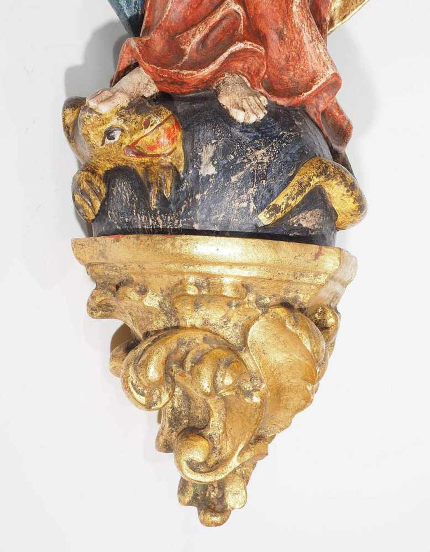 Betende Madonna auf Weltkugel mit Drache stehend.Betende Madonna auf Weltkugel mit Drache stehend. - Bild 4 aus 7