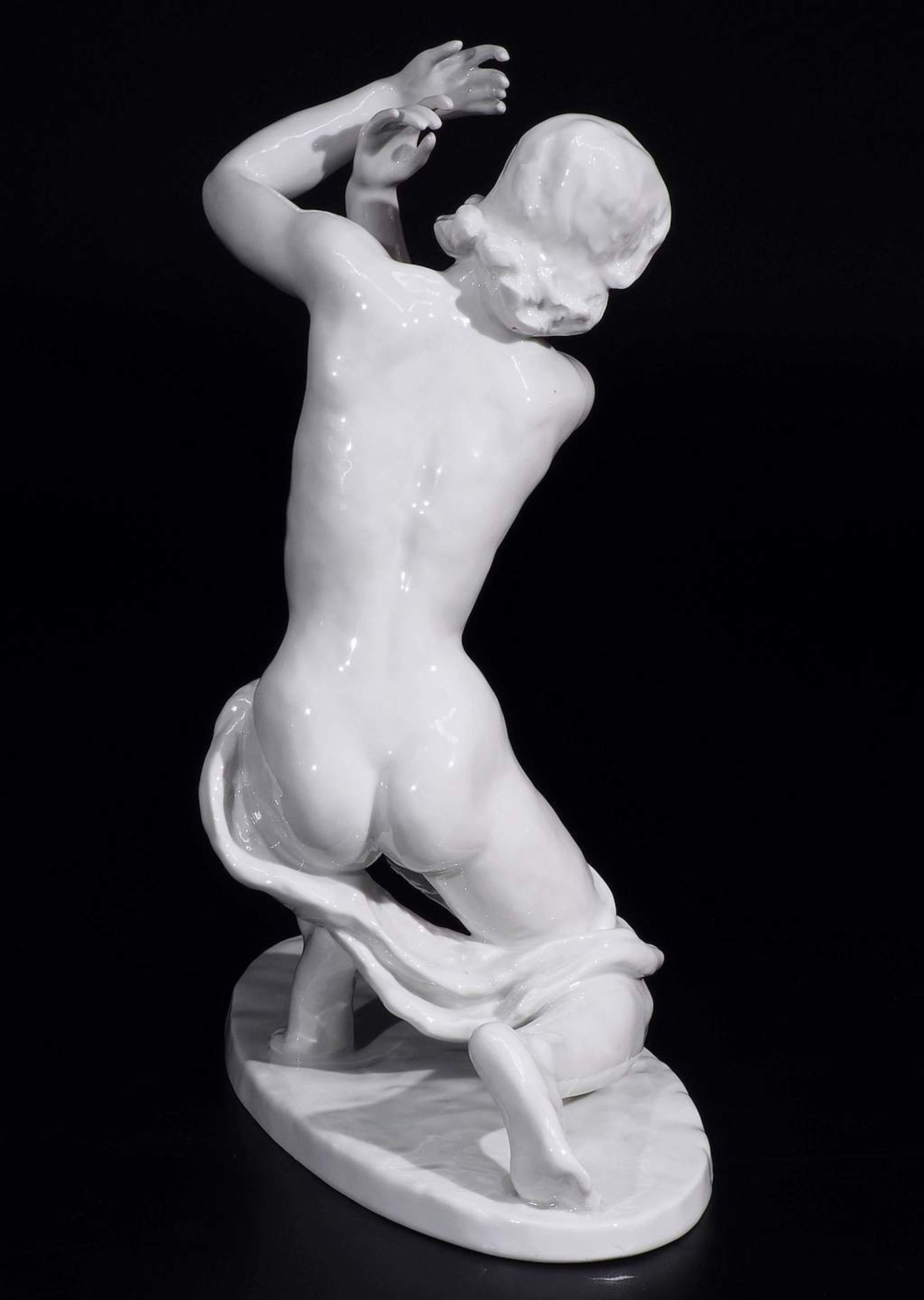 Seltene ROSENTHAL Figurine "LARGO", Ilse Meutner, rechts knieend, auf Ovalsockel. Seltene - Bild 5 aus 9