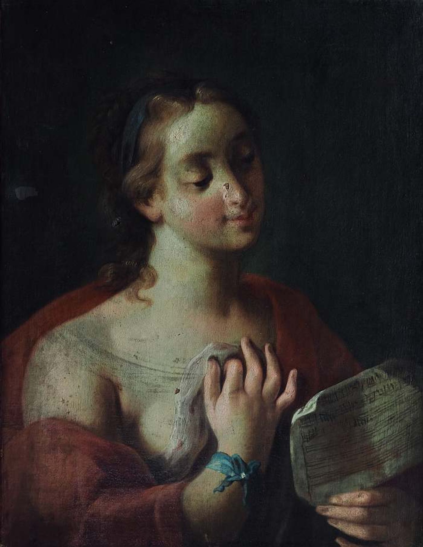 Unbekannter Maler, wohl 18. Jahrhundert.Unbekannter Maler, wohl 18. Jahrhundert. Portätbildnis einer