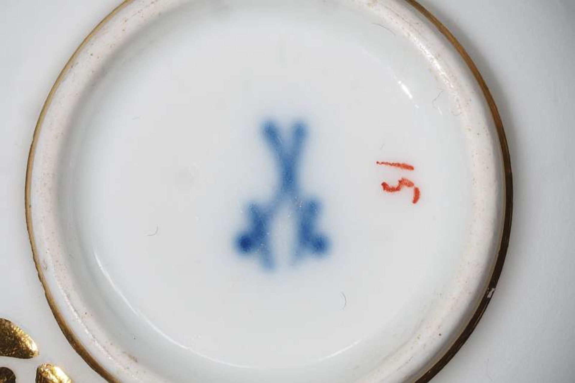 Moccatasse. Untertasse. MEISSEN um 1860, 1. Wahl. Moccatasse. Untertasse. MEISSEN um 1860, 1. - Bild 4 aus 4