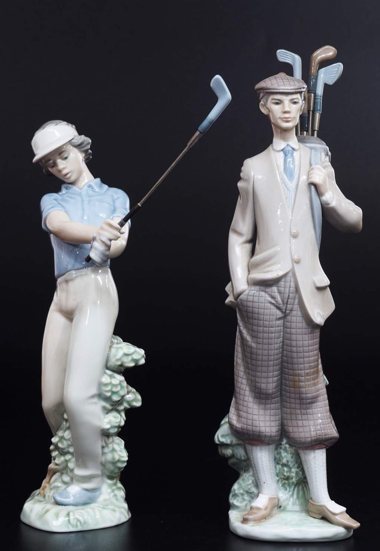 Figuren 1)Golfer. 2) Golferin.Figuren, 1) Golfer, LLADRO/Spain. 2. Hl. 20. Jahrhundert. Farbig - Bild 2 aus 7