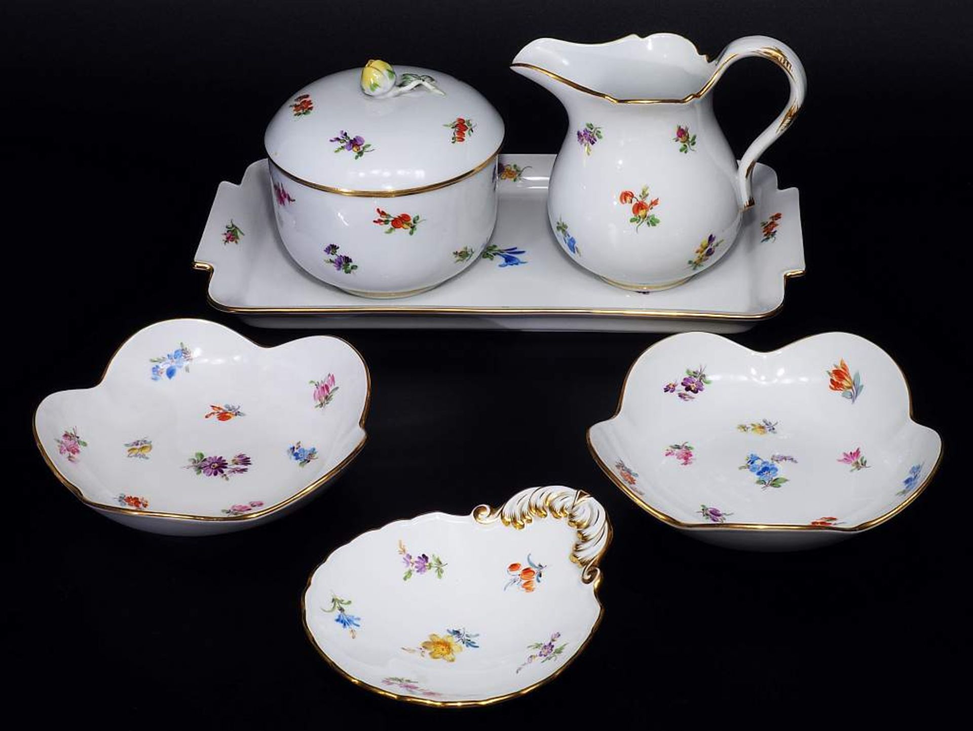 Kaffeeservice für 10 Personen.Kaffeeservice für 10 Personen. MEISSEN 1860 - 1923, 1. Wahl. Insgesamt - Bild 4 aus 6