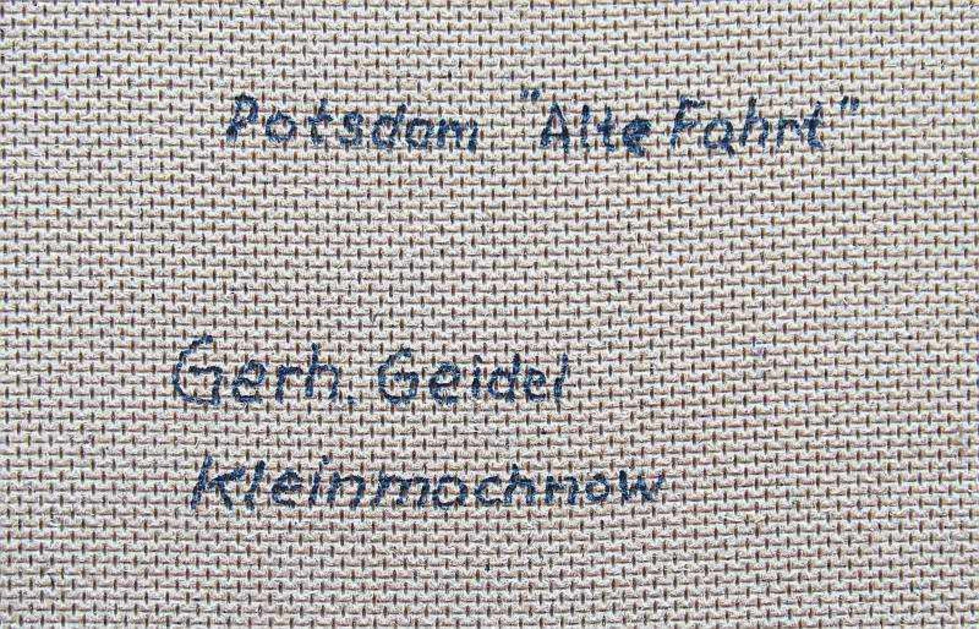 GEIDEL, Gerhard. GEIDEL, Gerhard. 1925 Beelitz - 2011. Blick auf die Nikolaikirche in Potdam. Öl auf - Bild 5 aus 7