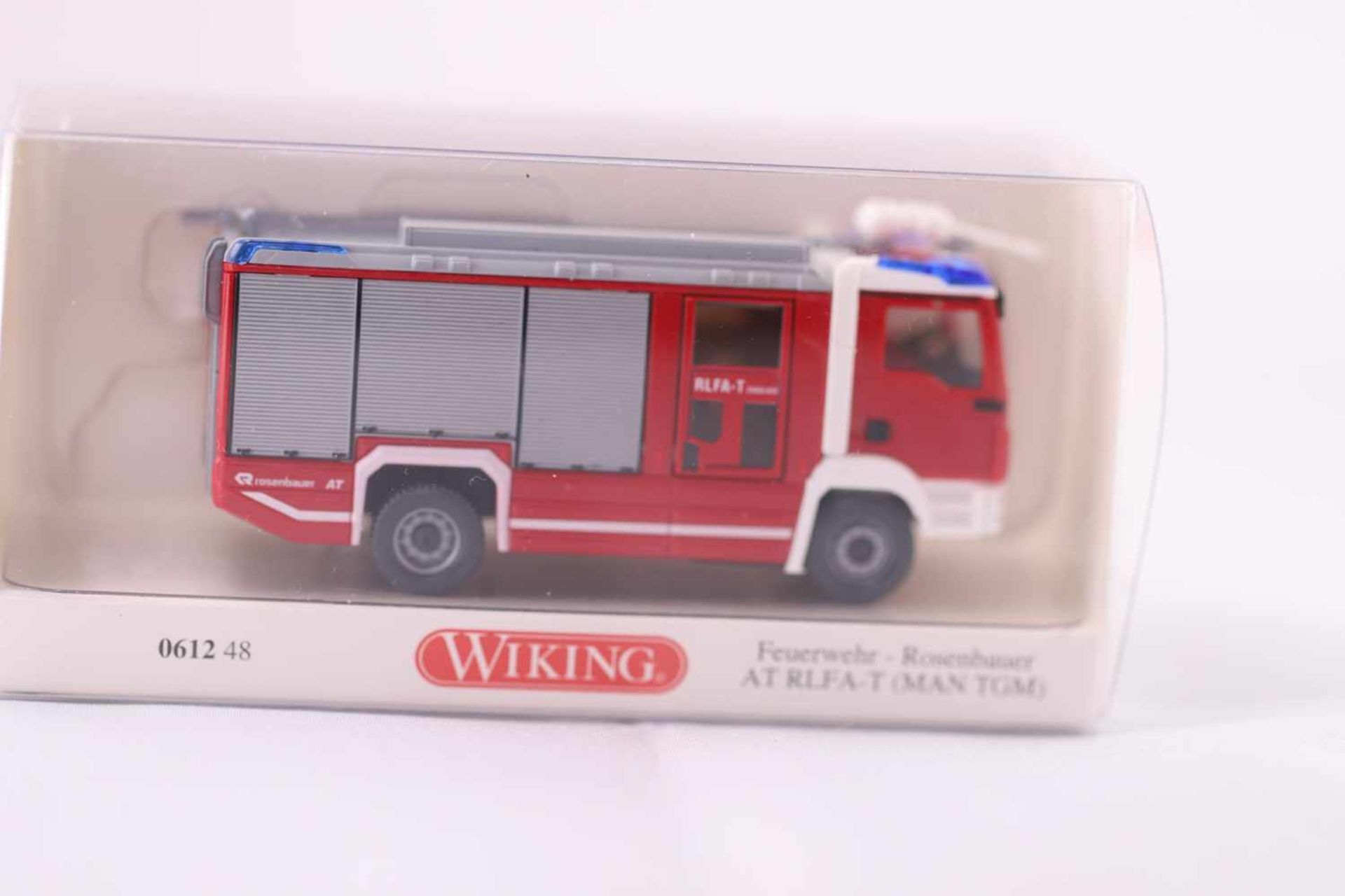 Wiking 061248 Feuerwehr Rosenbauer , AT RLFA-T (MAN TGM), neuwertig, OVP- - -20.00 % buyer's premium