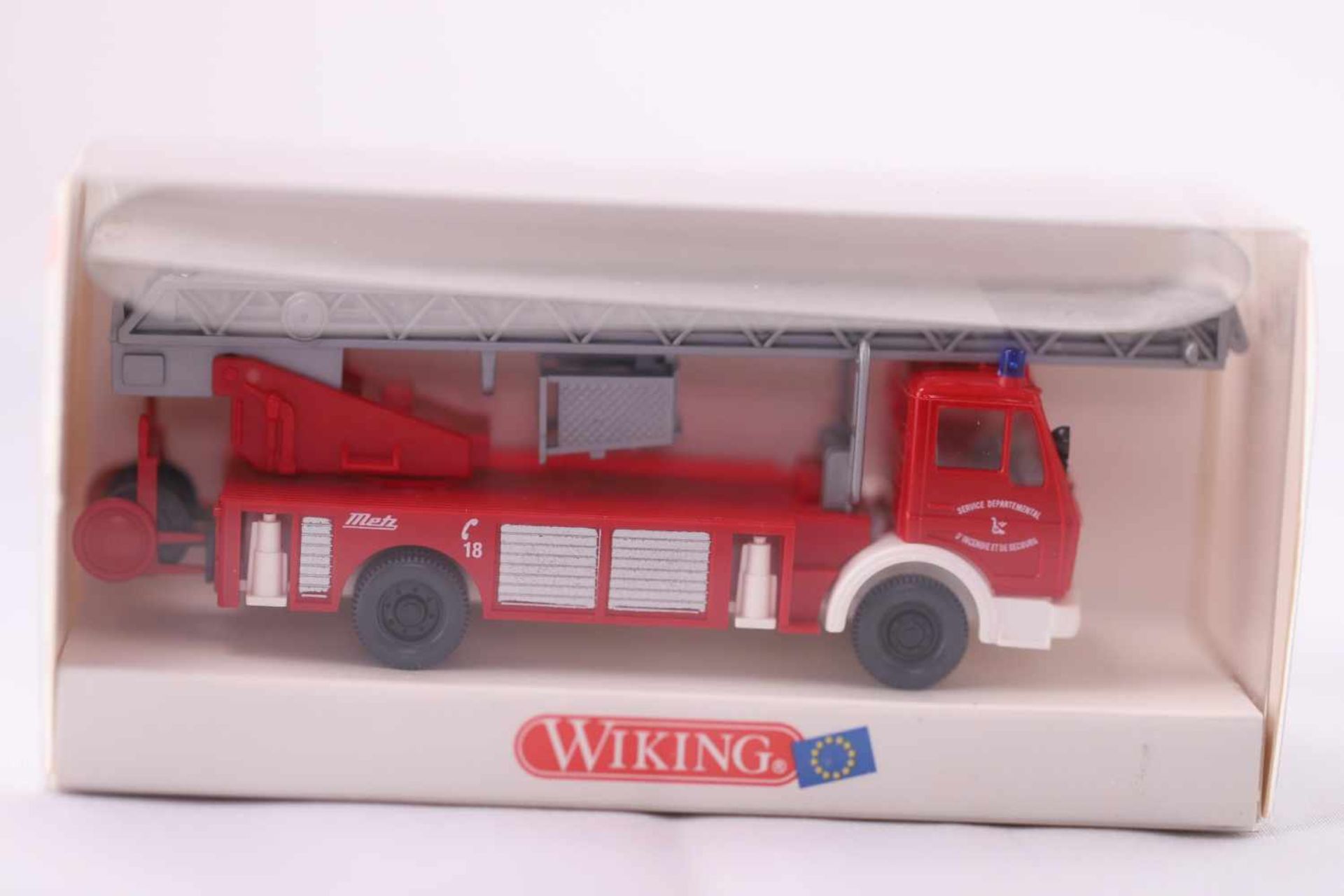 Wiking 61801 Feuerwehr DLK 23-12 (Metz), Leiterwagen, neuwertig, OVP- - -20.00 % buyer's premium