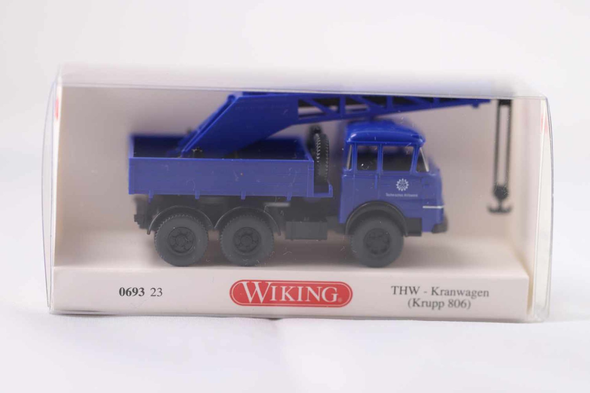 Wiking 069323 THW-Kranwagen (Krupp 806), neuwertig, OVP- - -20.00 % buyer's premium on the hammer