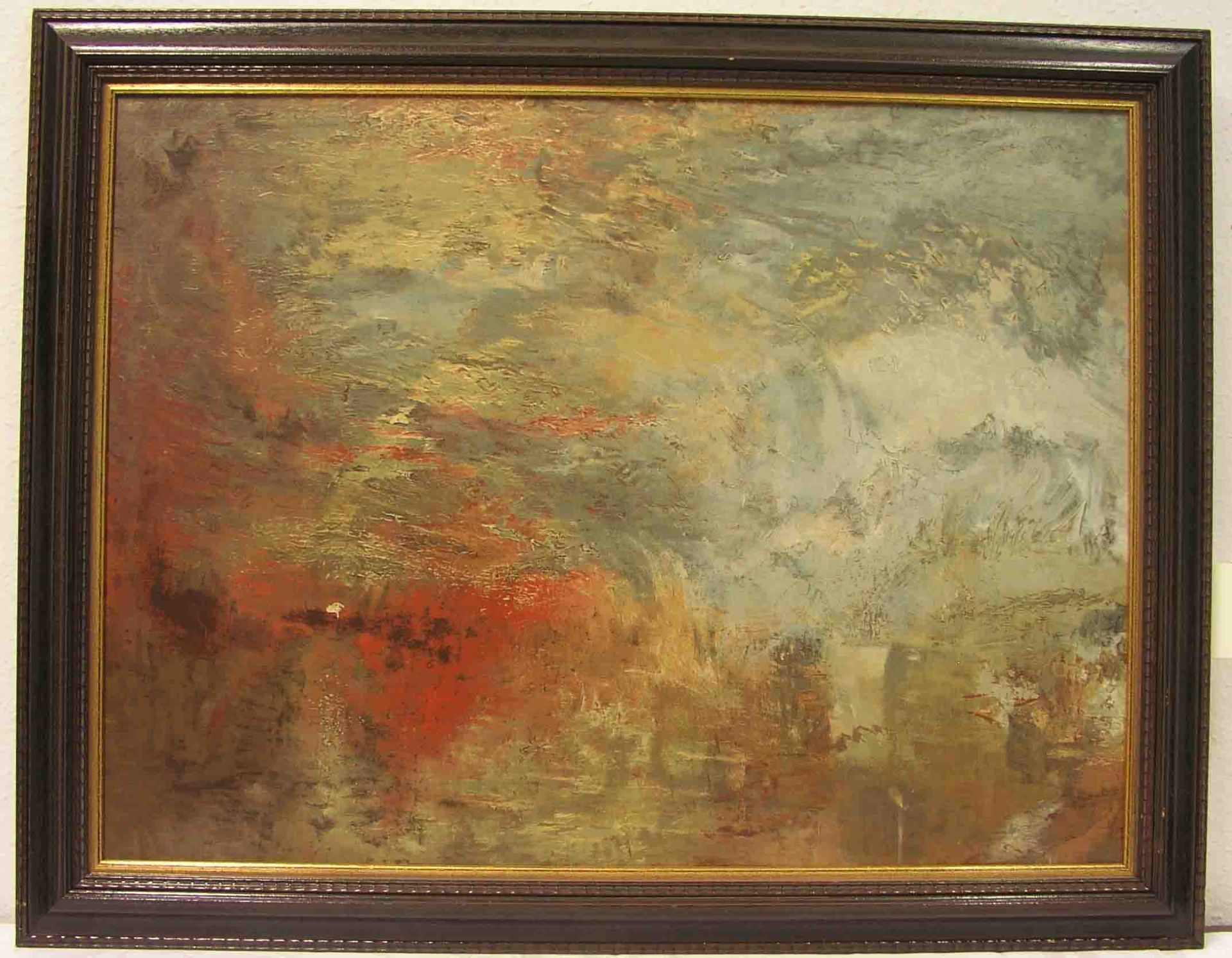 William Turner: "Sonnenuntergang über einem See". Original Dietz-Replikat auf Lwd., 60 x80cm,