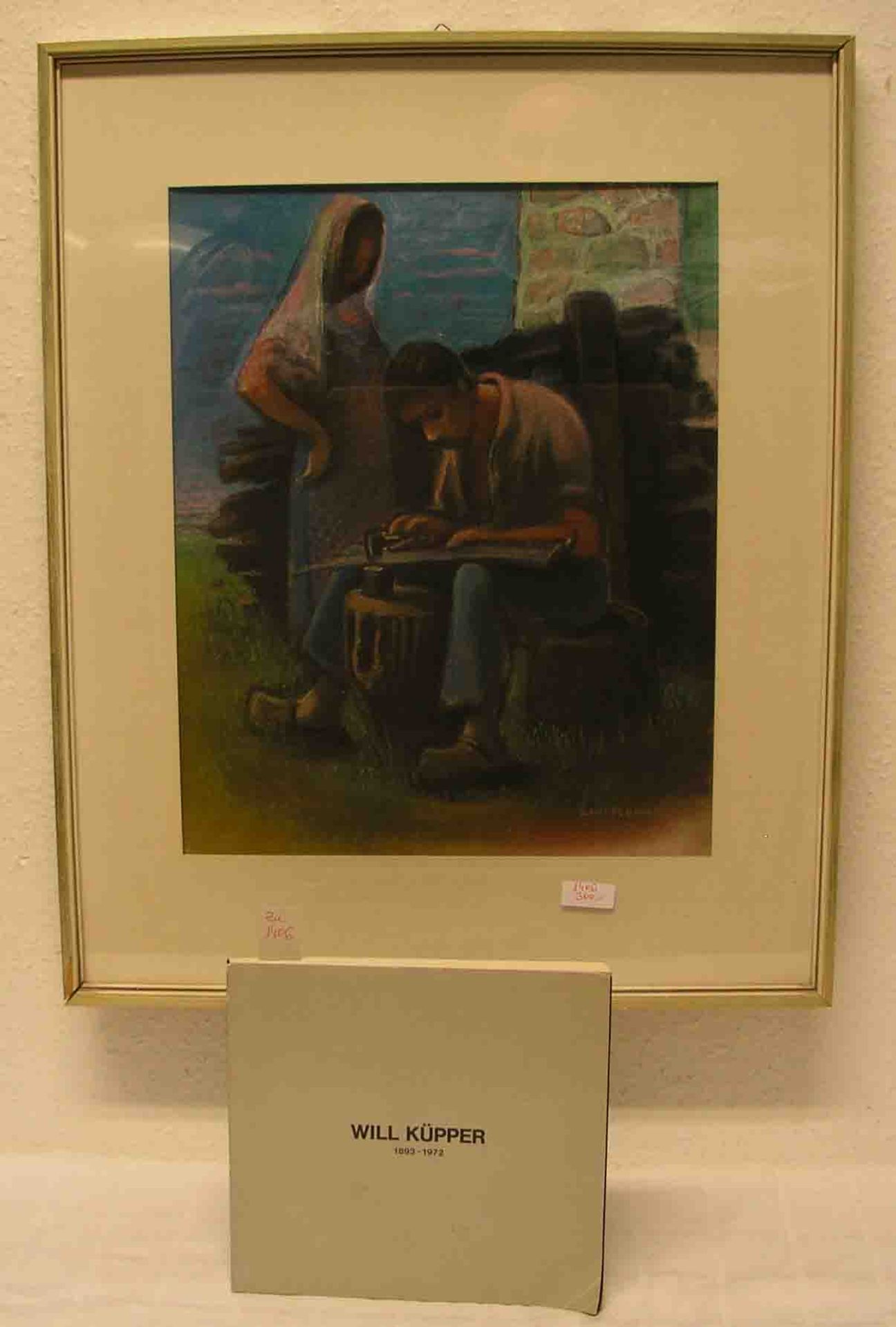 Küpper, Will (1893 - 1972): "Bei der Arbeit". Pastell, signiert, 44 x 35cm. Provenienz:Geschenk - Bild 2 aus 2