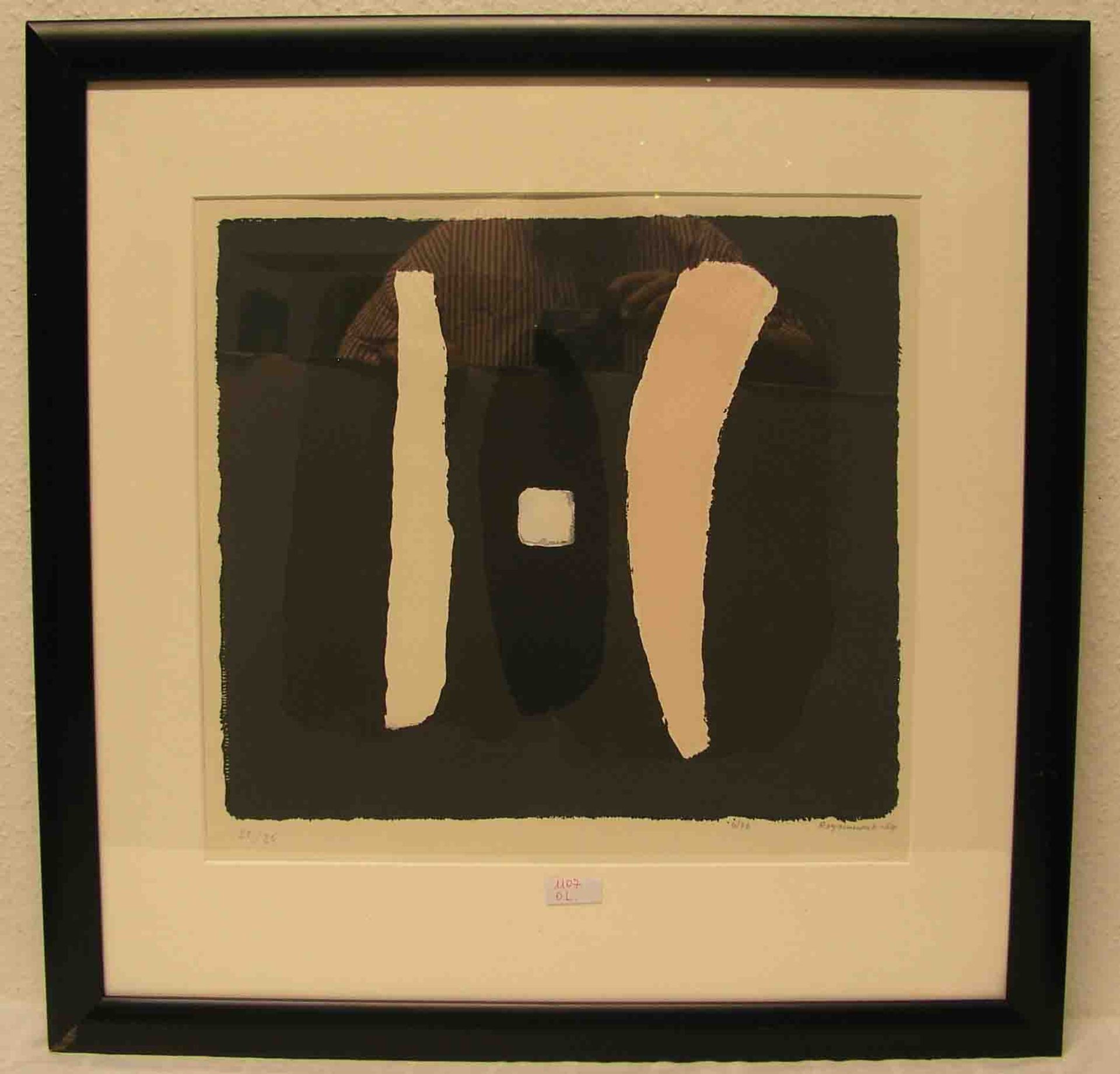 Gleb: "Royaumont". Lithografie 1964. Auflage: 20/25, signiert, 40 x 44cm. Rahmen mit Glas.