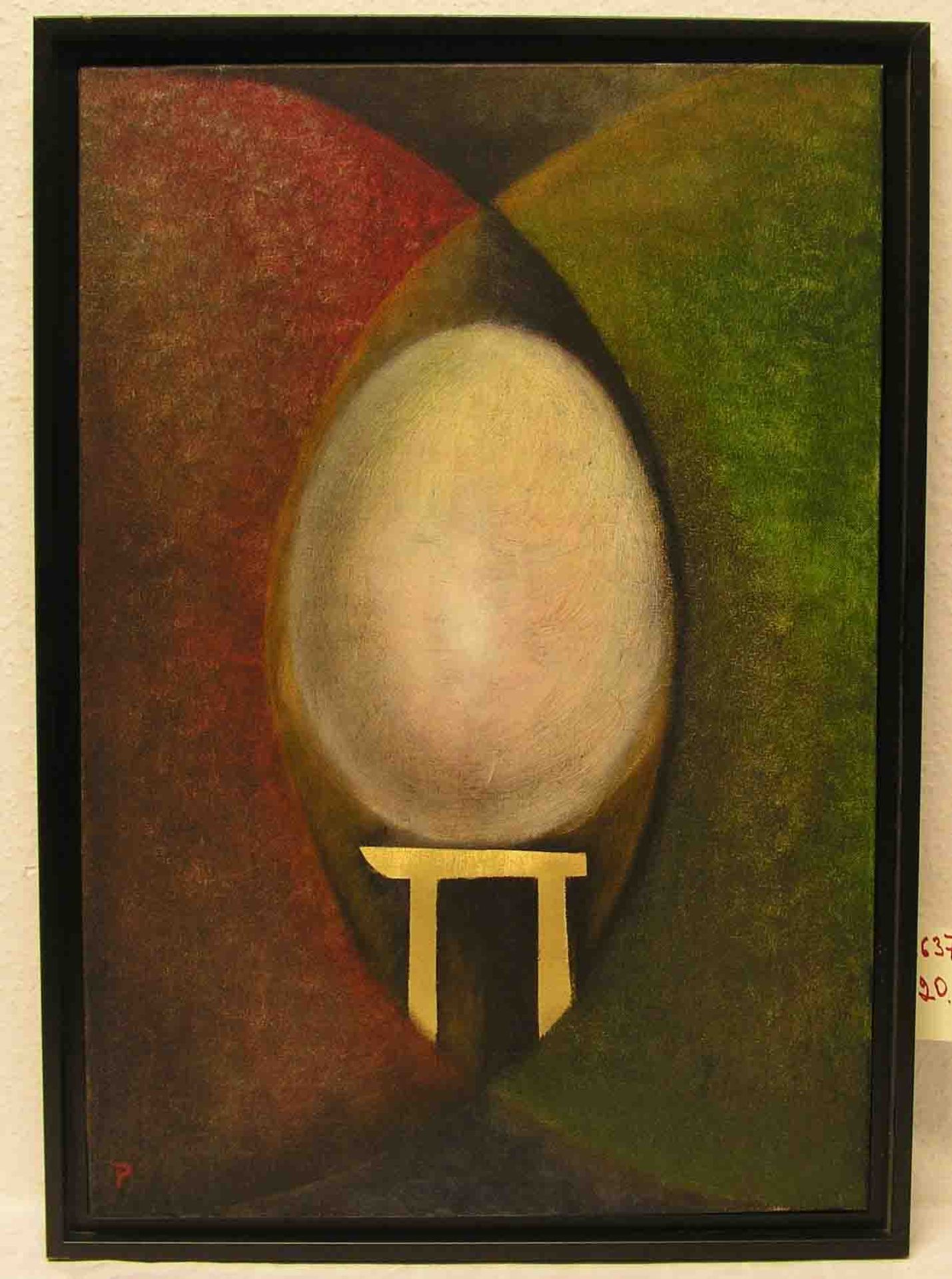 Perskaja, Tanja: "Abstrakte Komposition". Öl/Lwd., monogrammiert. 75 x 50cm, Rahmen.